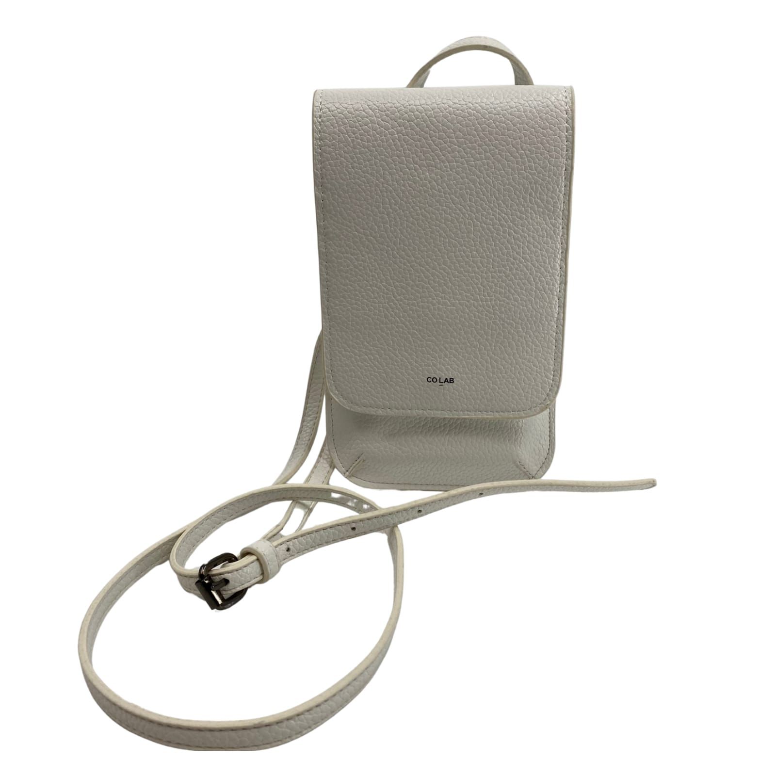 Co Lab White Faux Leather Crossbody Bag