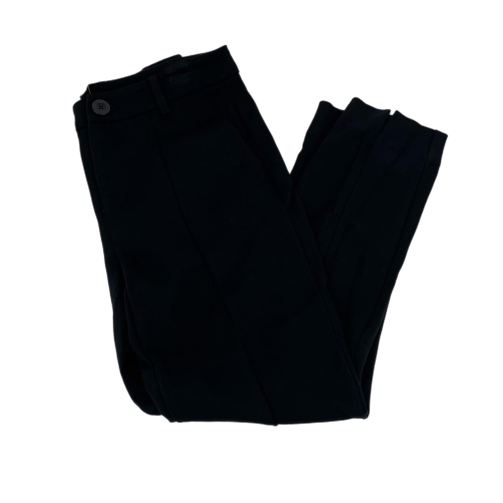 CAbi Black Polyester Straight Leg Trousers