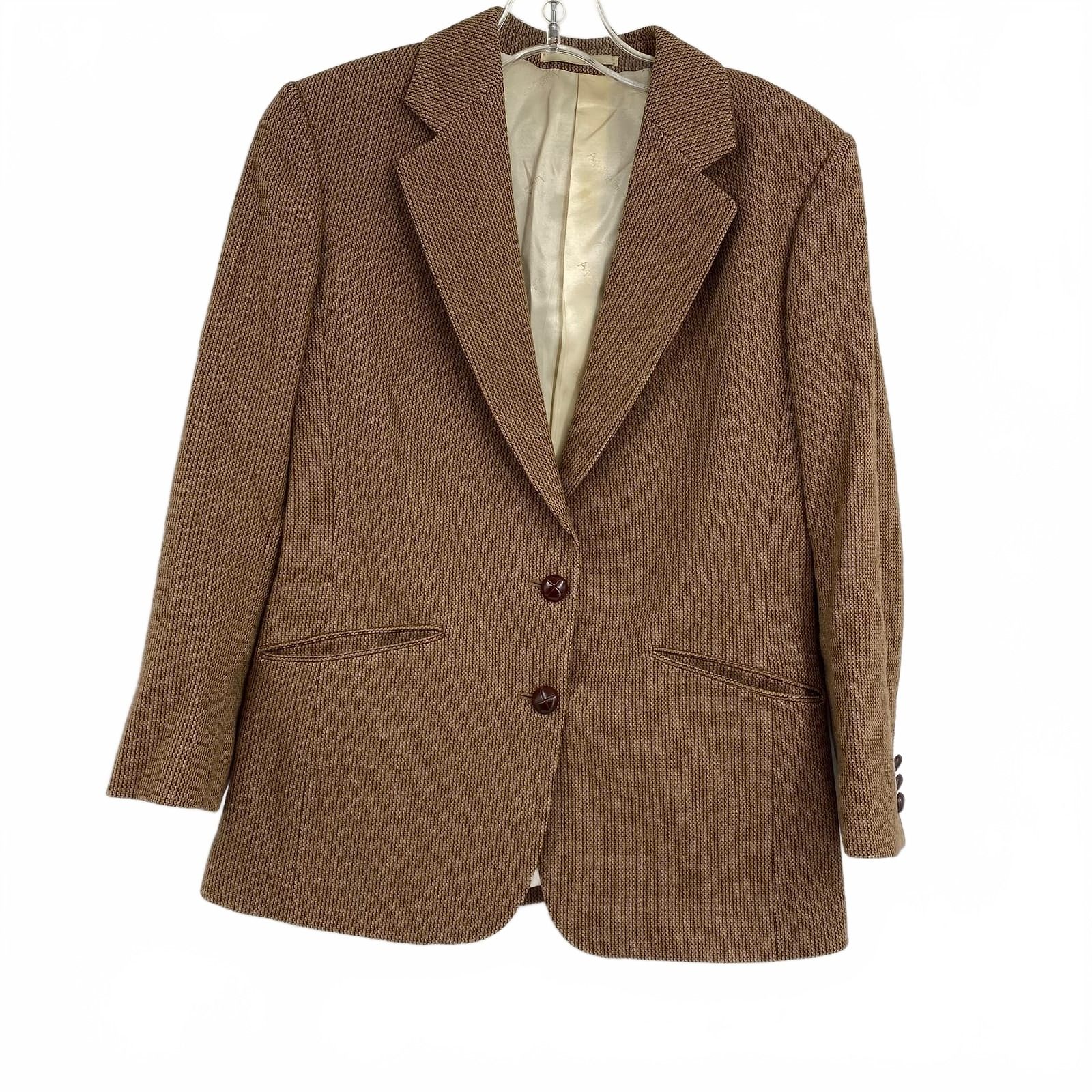 Brand Brown Wool Blazer