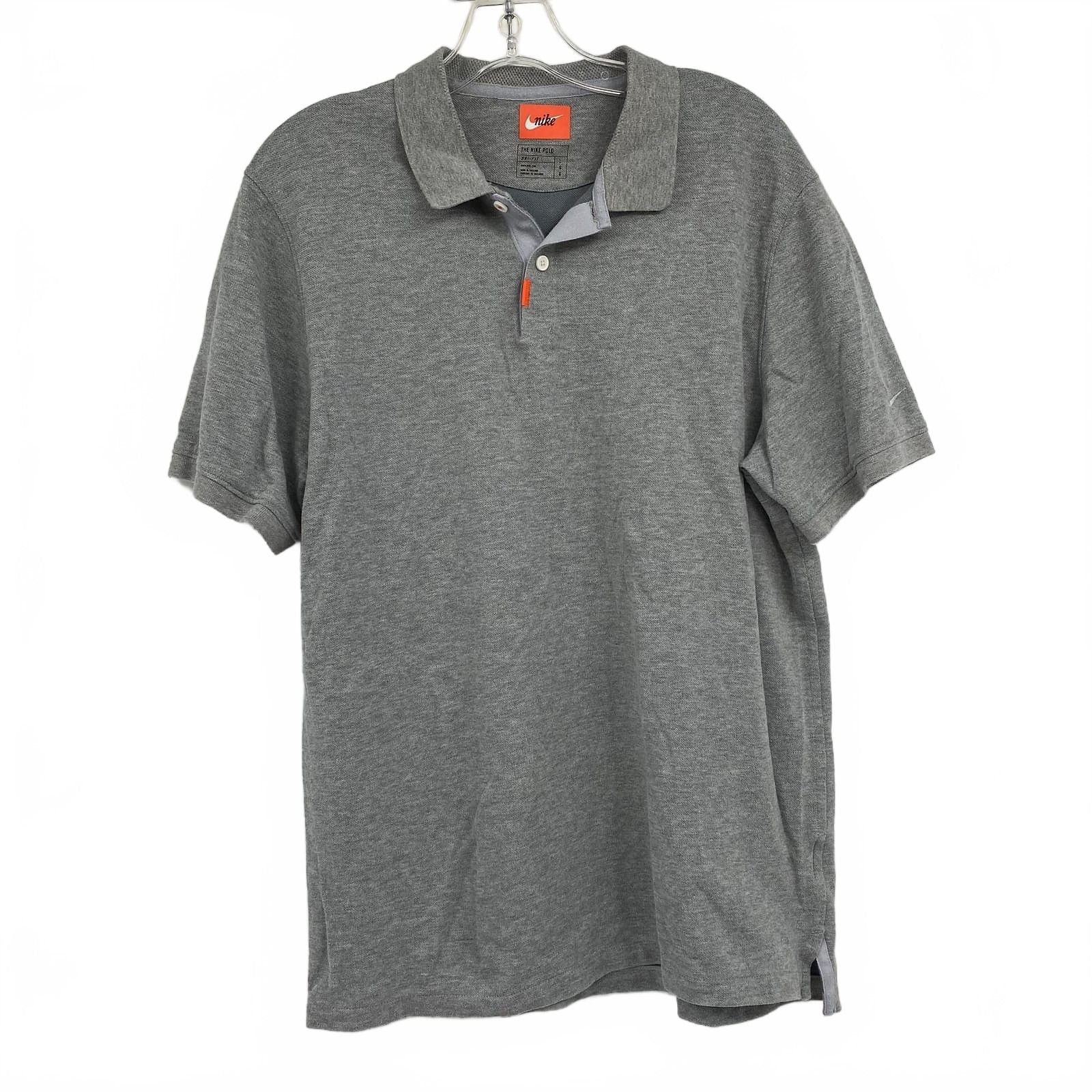 Nike Gray Cotton Blend Polo Shirt