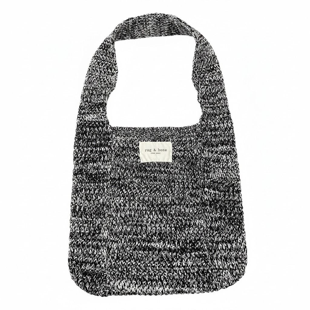 Rag & Bone Addison Knit Shopper Bag Black/White