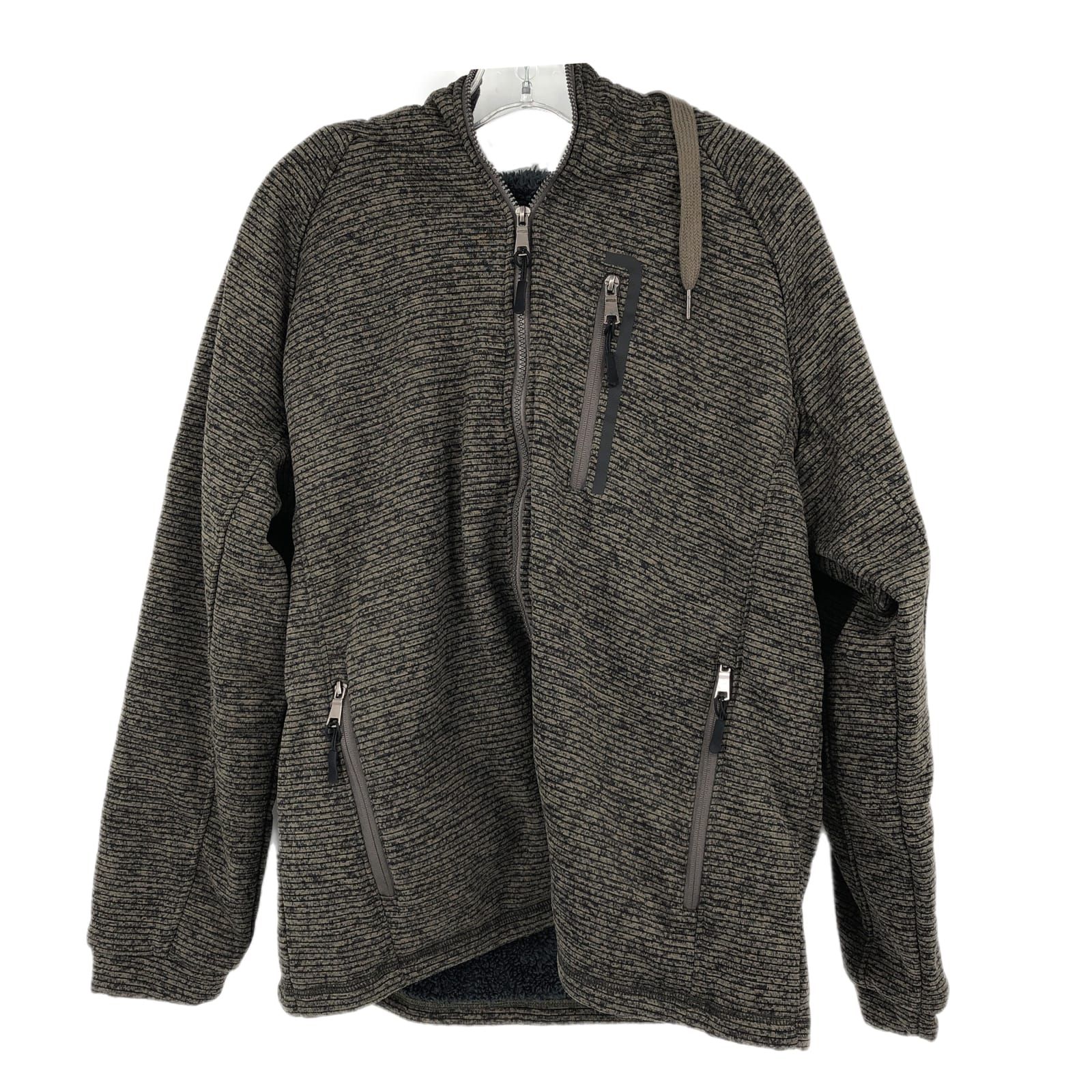 Gray Striped Basic Jacket