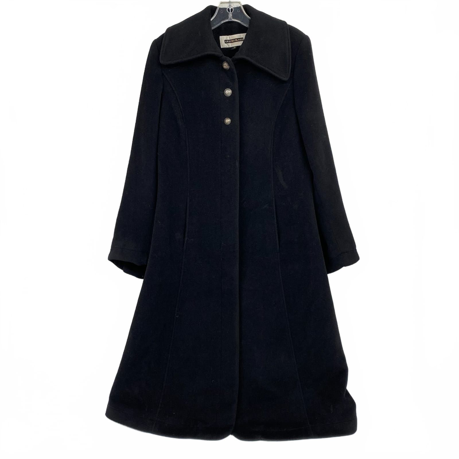 Kristen Blake Black Wool Long Coat