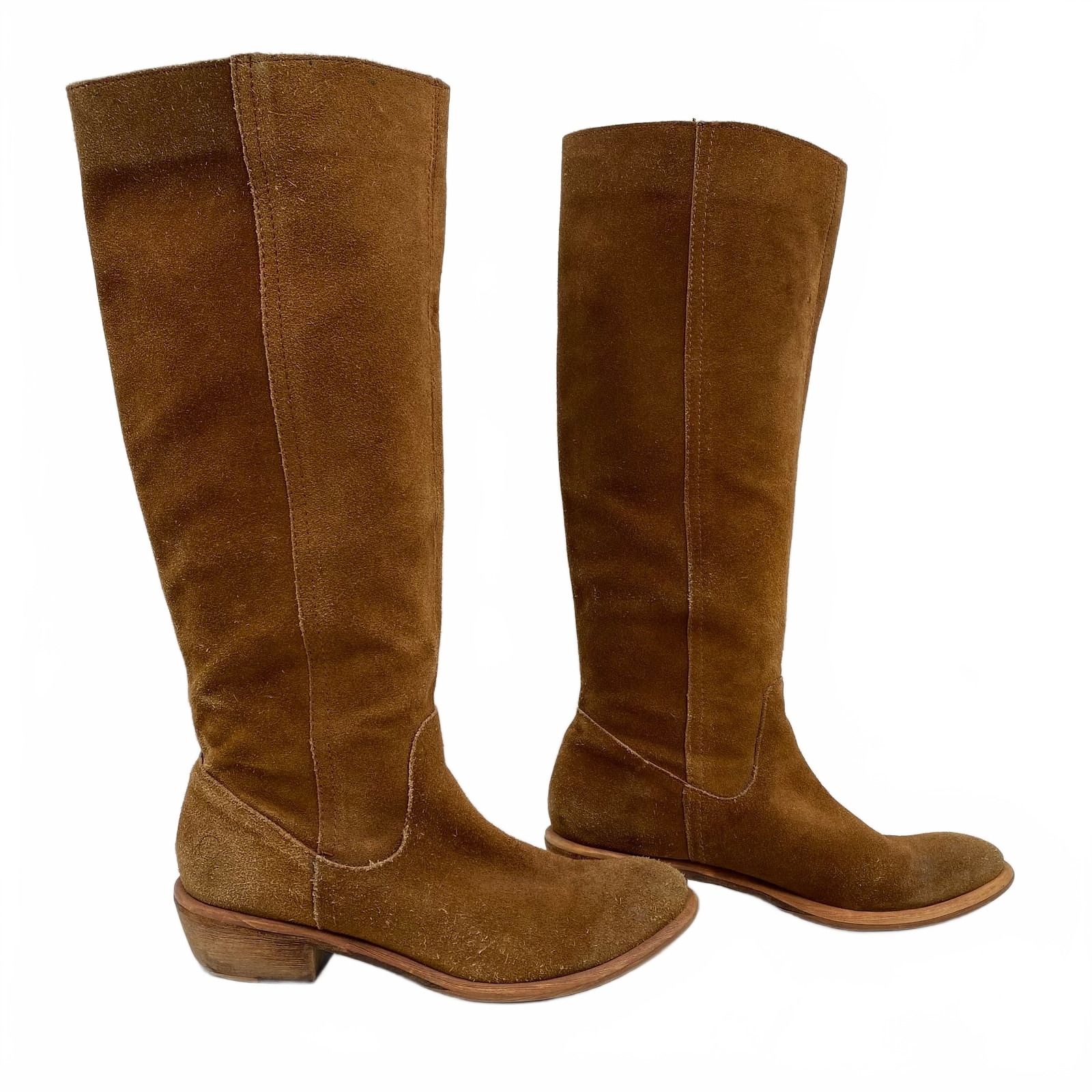 Bronx Brown Suede Knee High Boots
