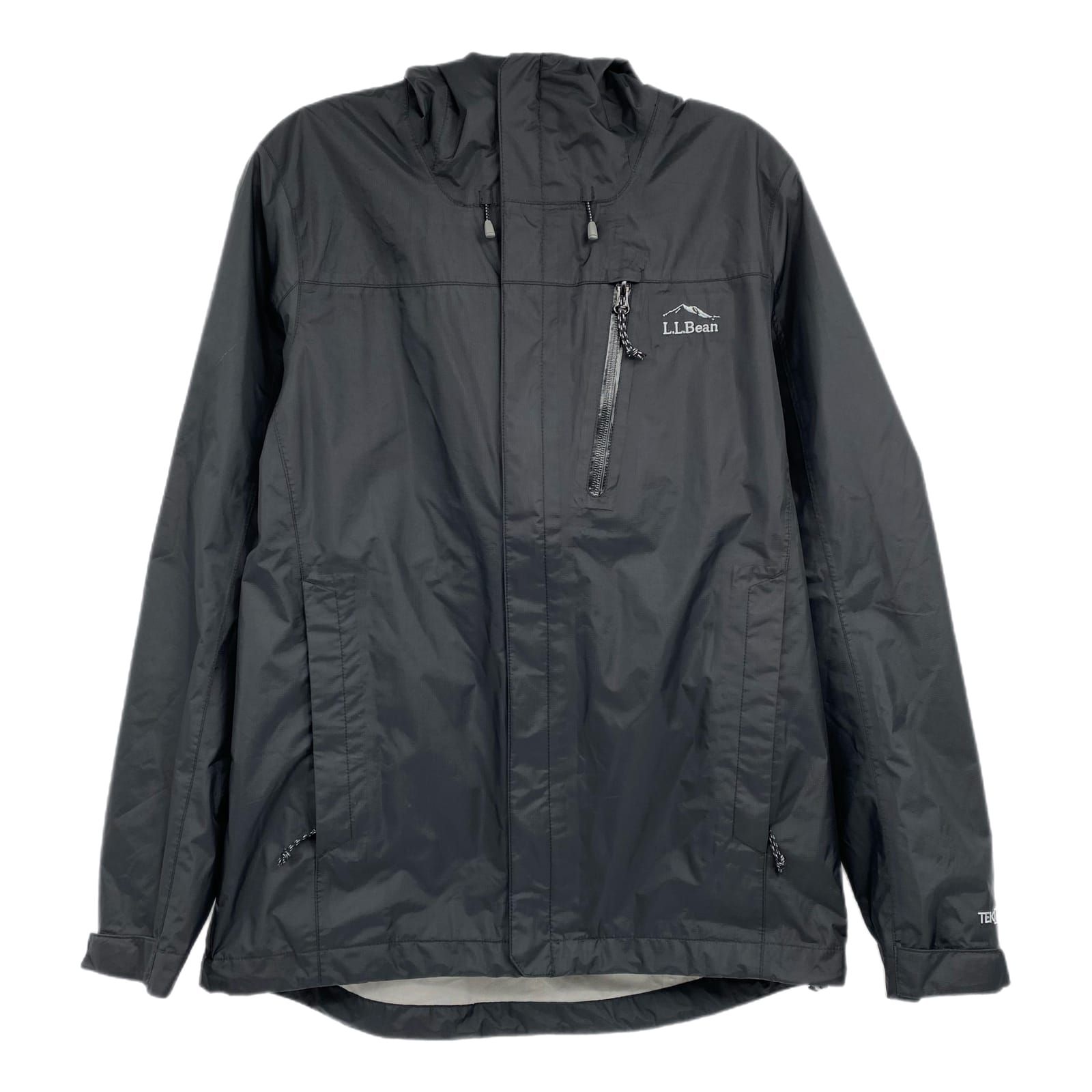 L.L. Bean Black Hooded Rain Coat