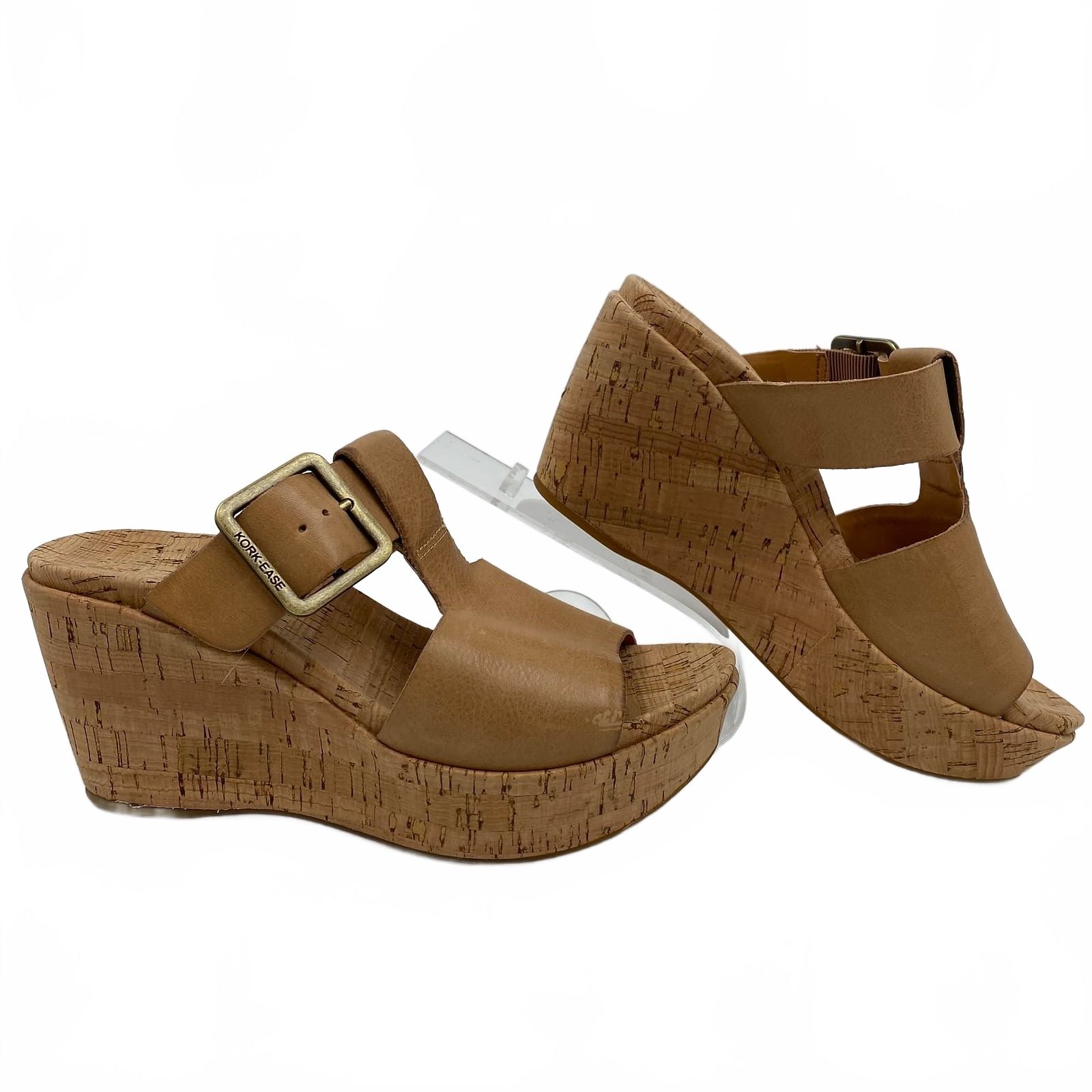 Kork-Ease Tan Platform Wedge Sandals