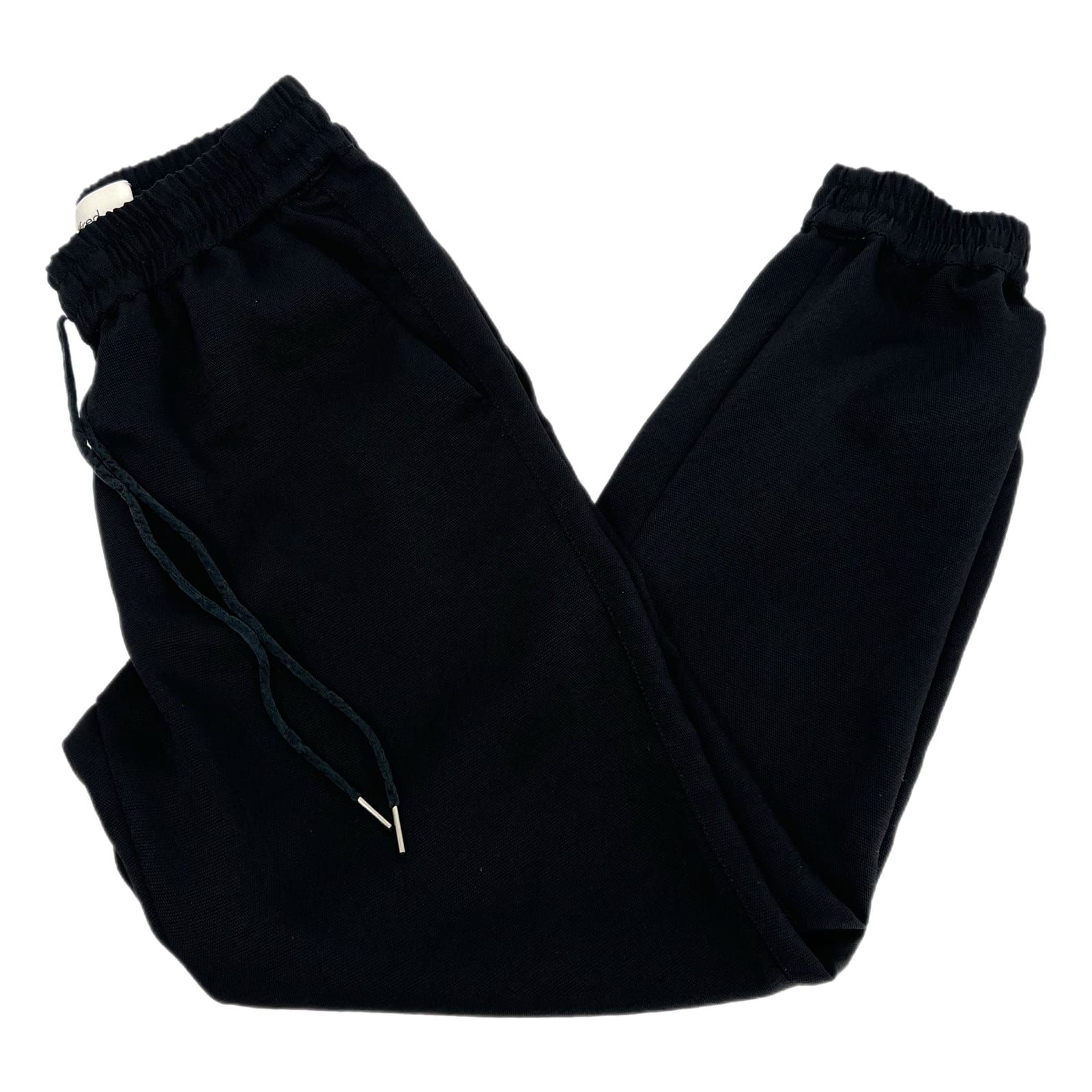 Wilfred Black Low Rise Silk Blend Jogger Pants