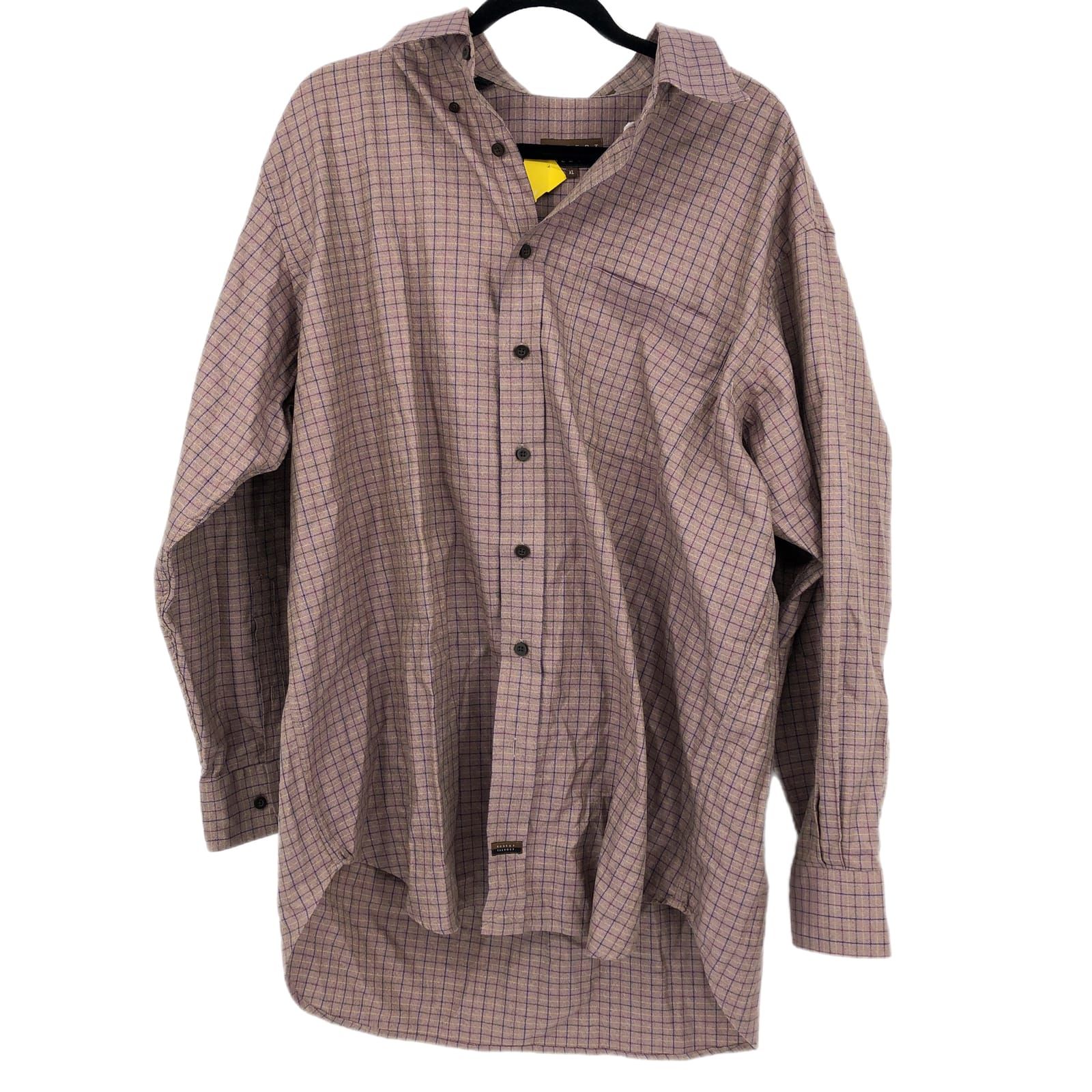 Talbots Purple Plaid Button-up Shirt