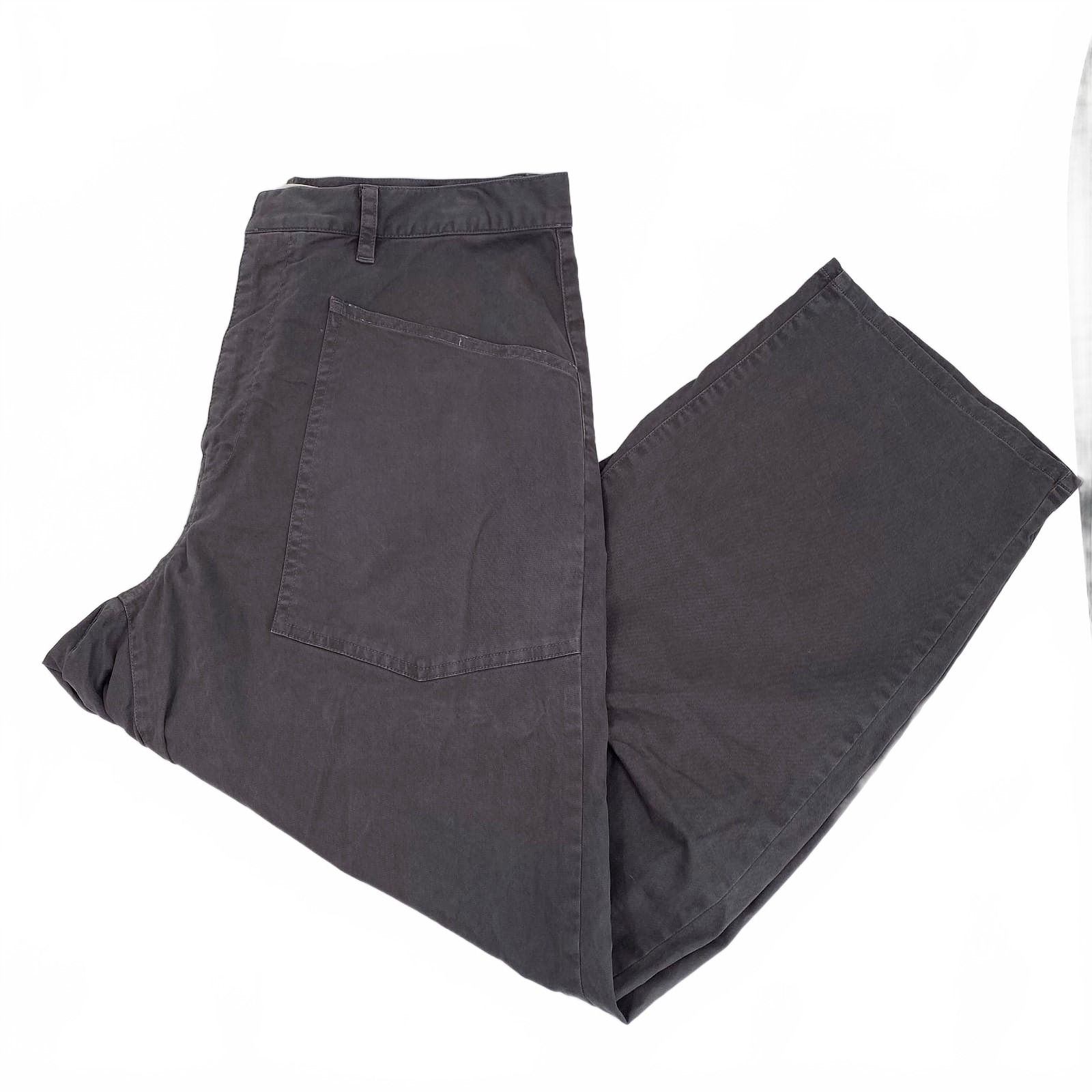 Nili Lotan Gray Cotton Blend Barrel Leg Ankle Pants