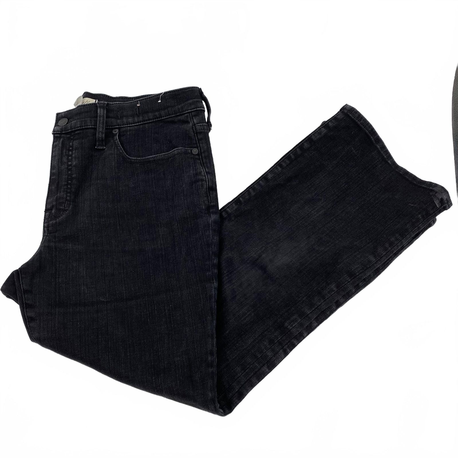Madewell Black Boot Cut Jeans Mid Rise Kick-Out