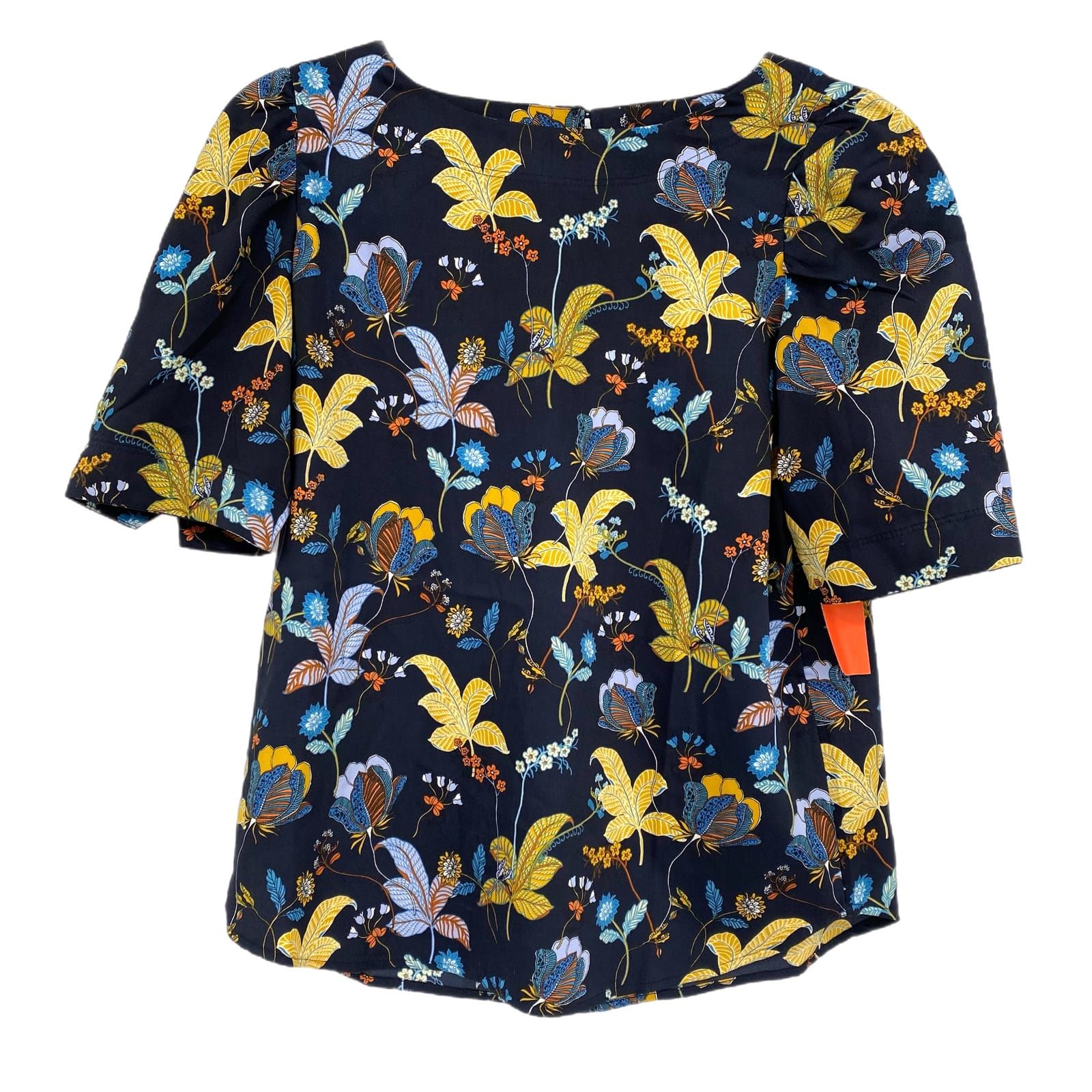 LOFT Blue & Yellow Floral Blouse