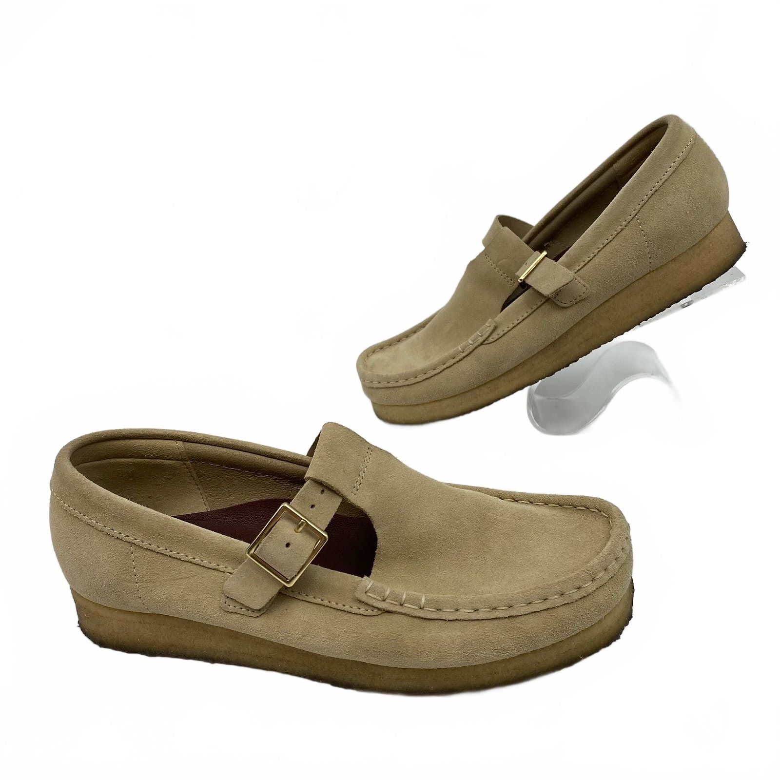 Clarks Beige Wallabee T Bar Mary Janes