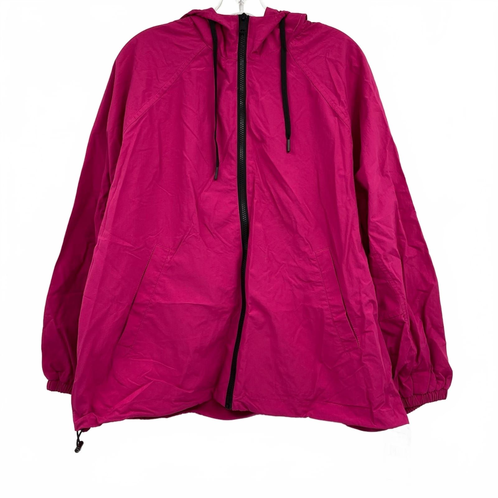 Bernardo Fuchsia Nylon Zip-Up Jacket