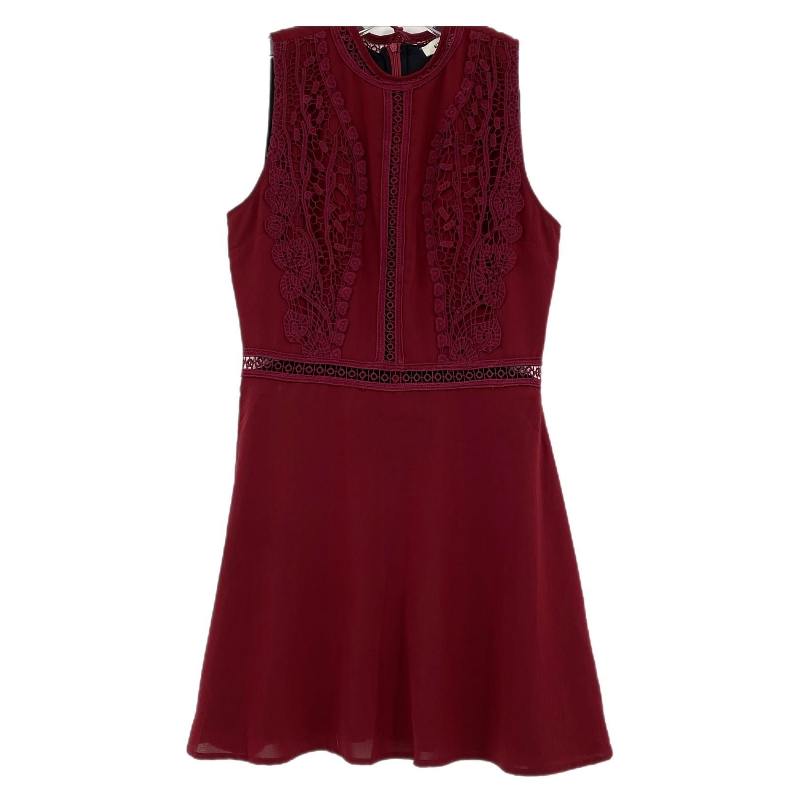 Elegant Red Flare Mini Dress