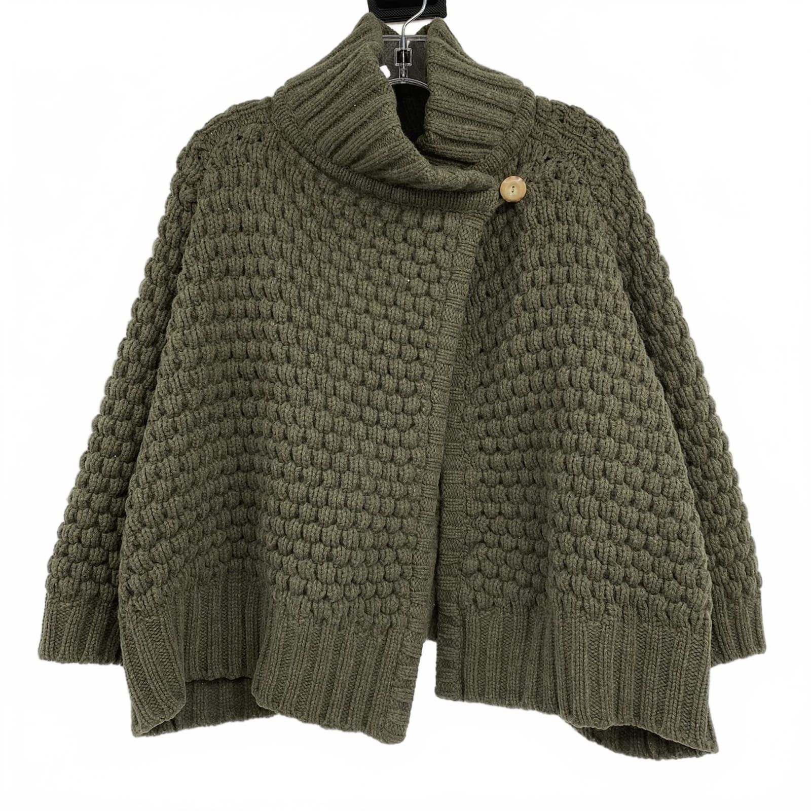Proenza Schouler Green Bubble Knit Chunky Shawl