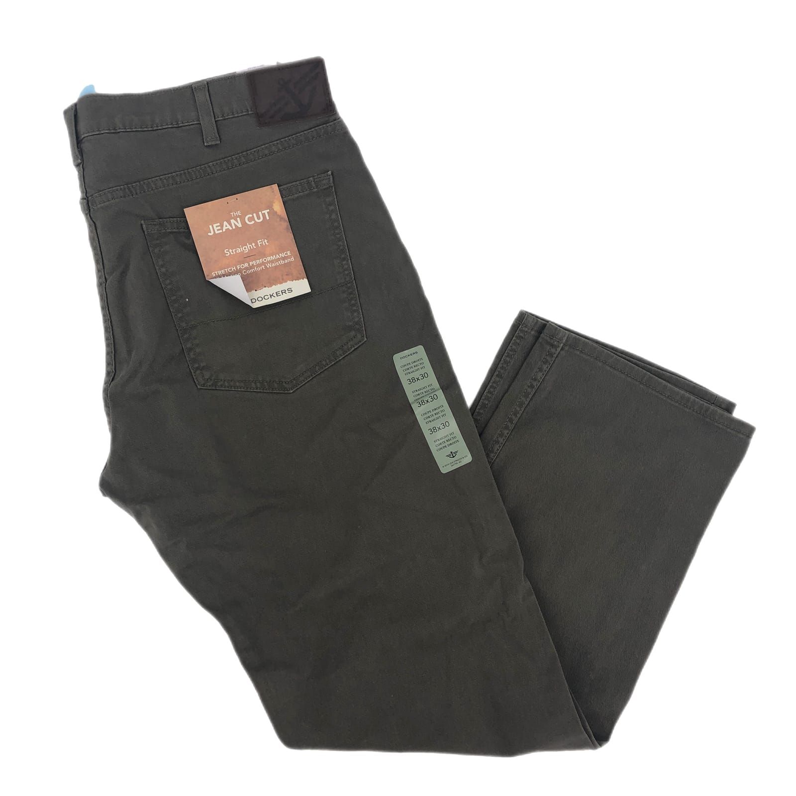 Dockers Beige High Rise Straight Leg Chinos