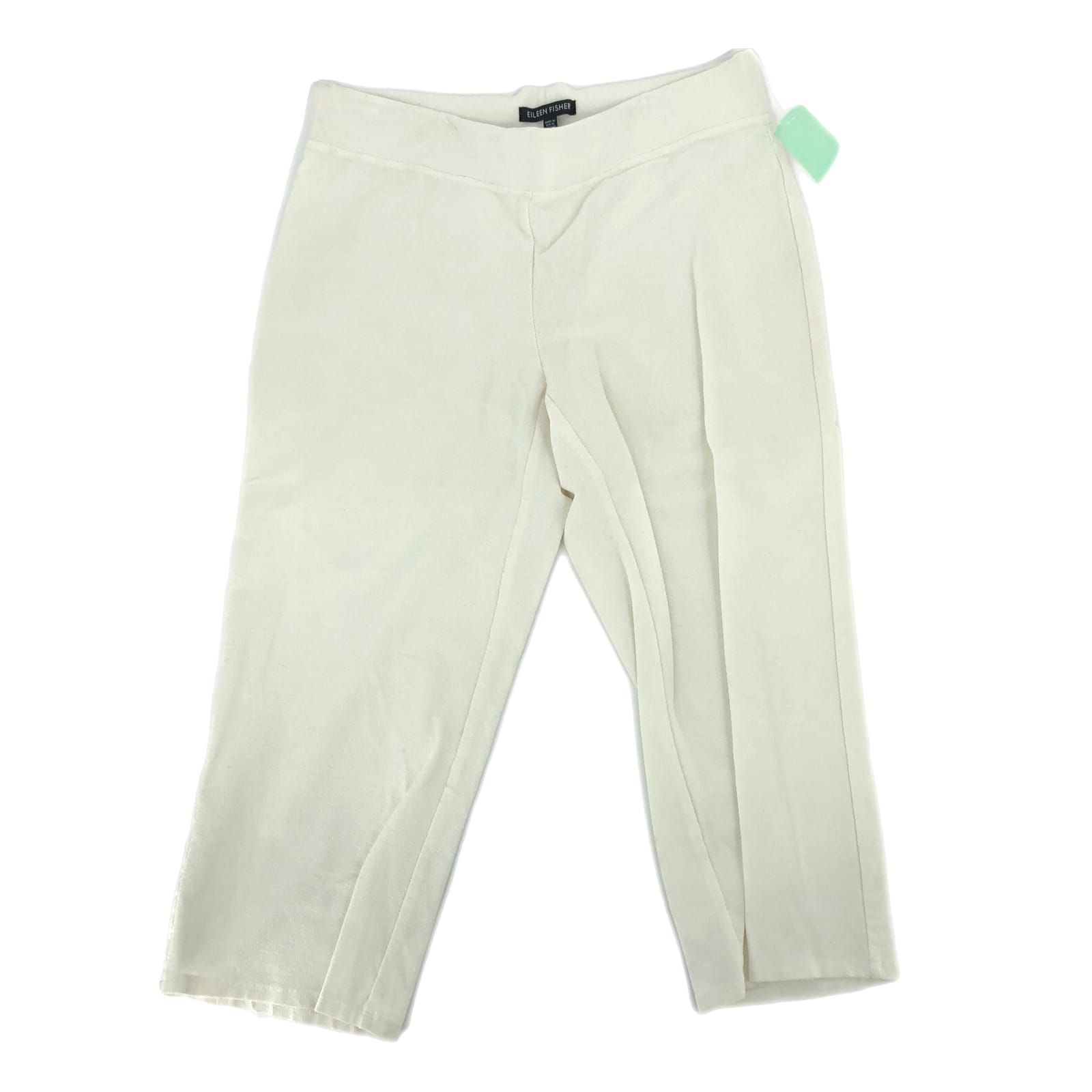 Eileen Fisher White Classic Capri Pants