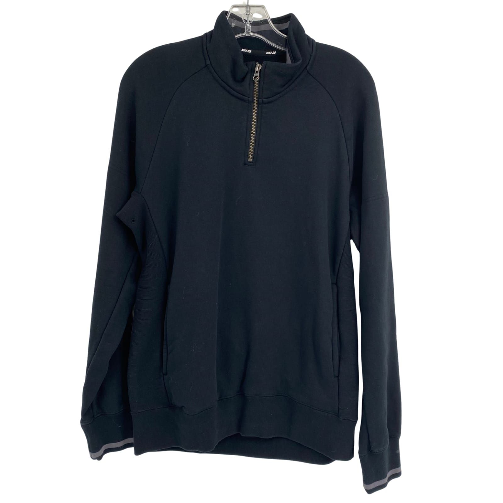 Nike Black High Neck Pullover Zip Sweatshirt