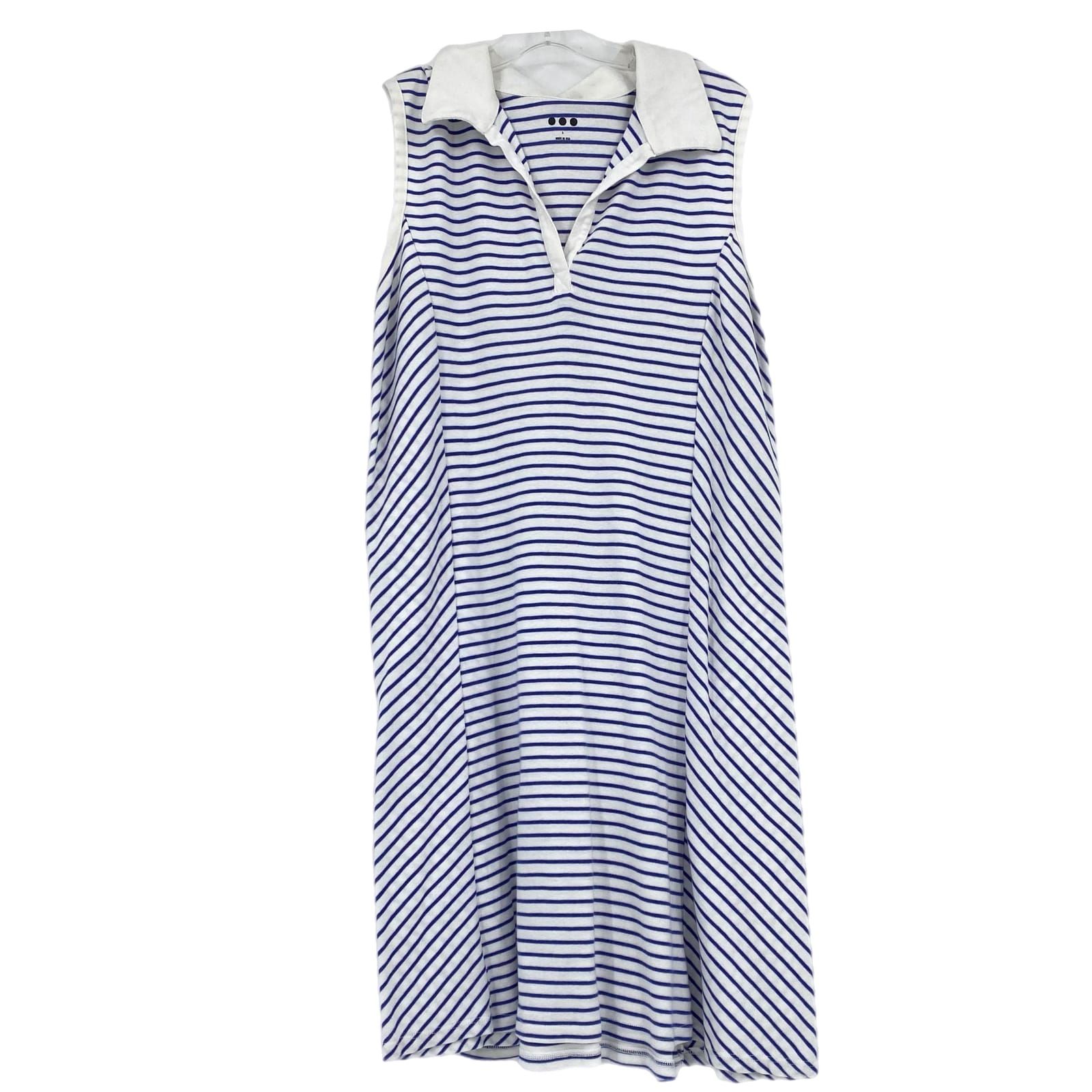 Blue & White Striped Mini Dress