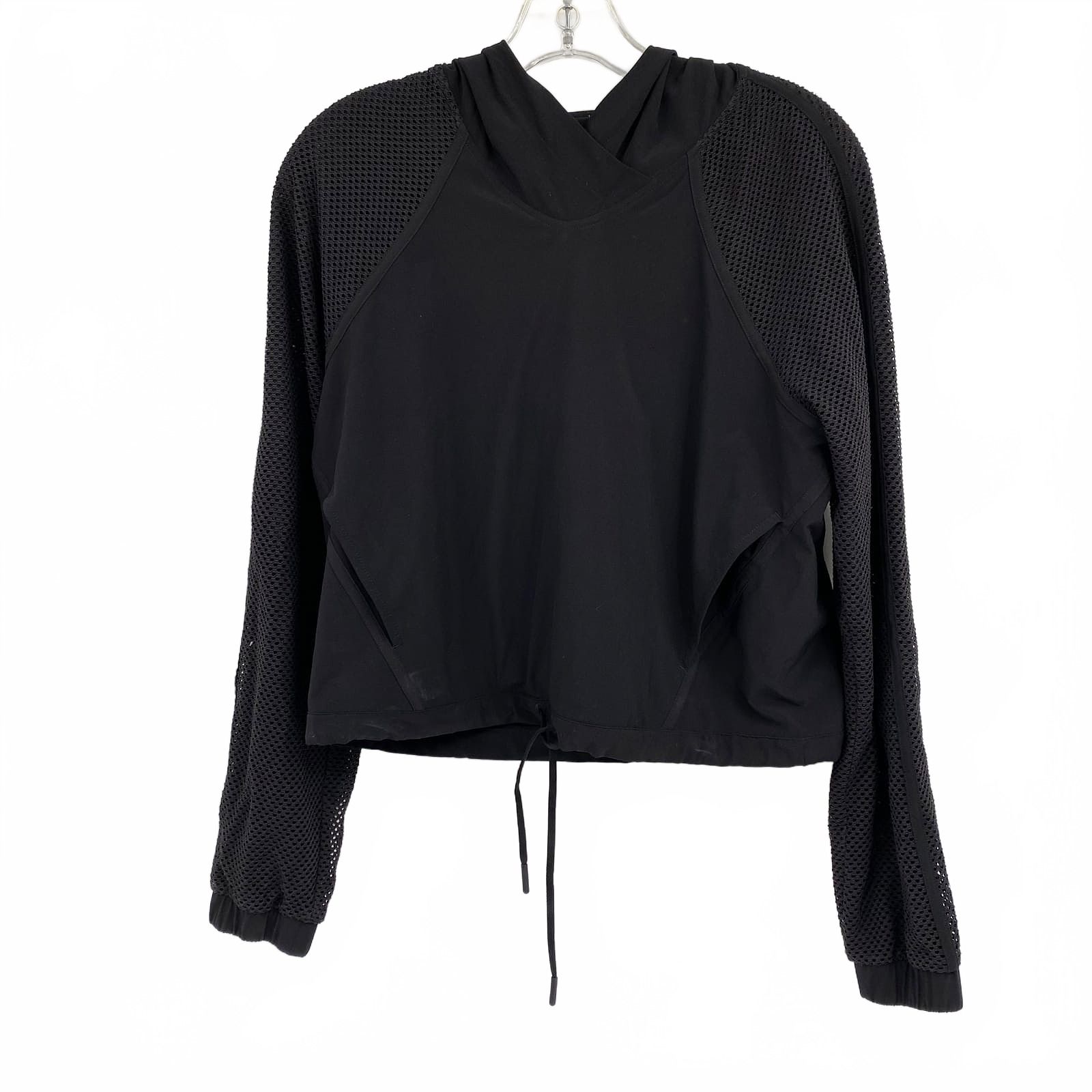 Lululemon Black Hoodie Mesh Cropped