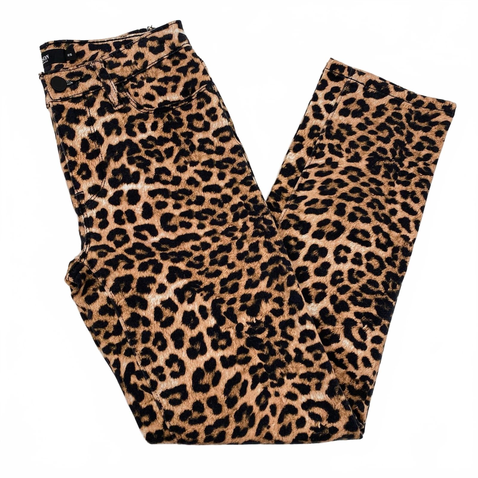 Hudson Jeans Black/Brown Leopard Nico Slim Pants