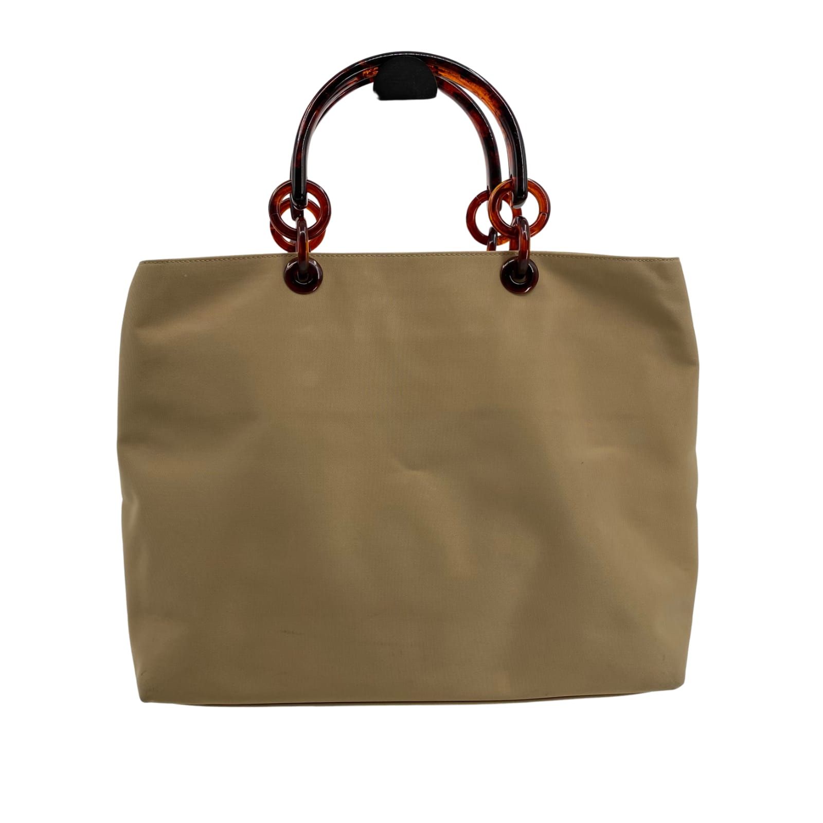 F.F.I Tan Nylon Top Handle Shoulder Bag
