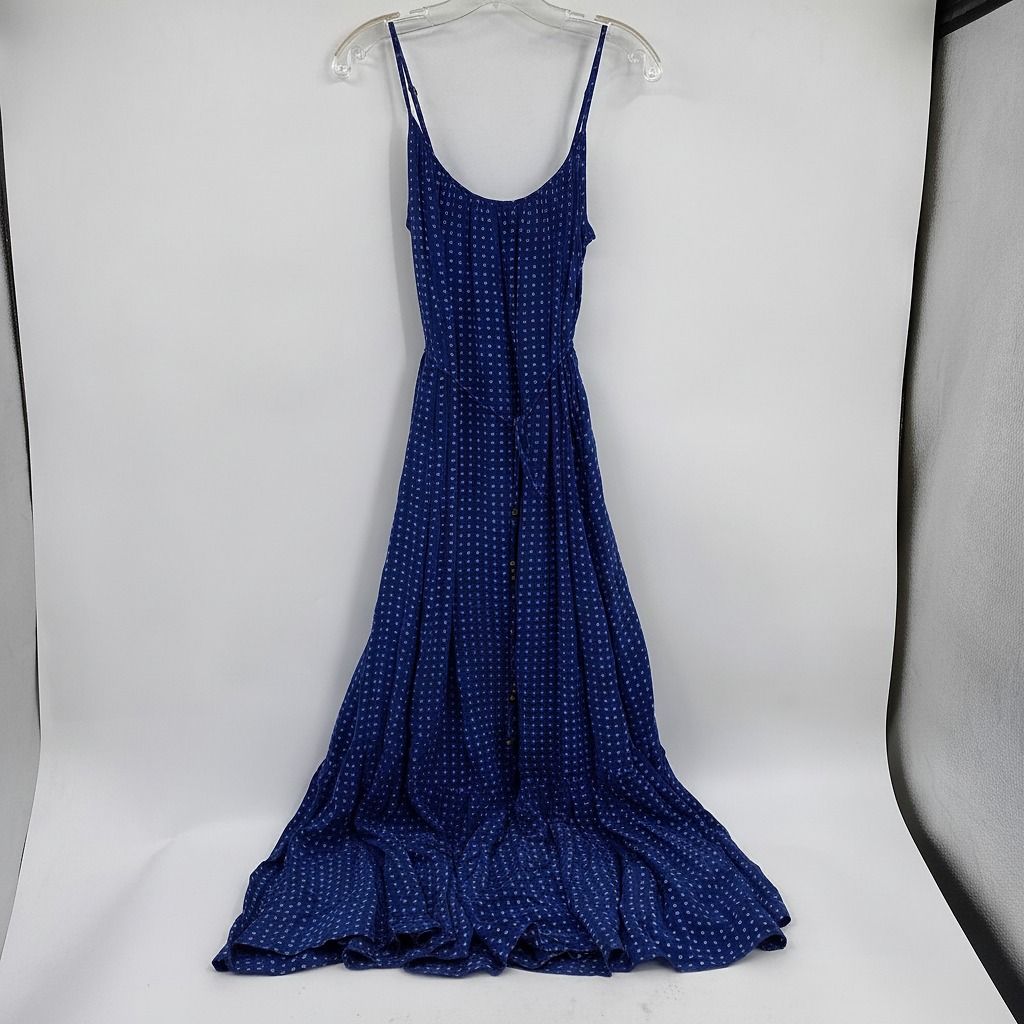 J. Crew Blue Caspia Sleeveless Maxi Dress