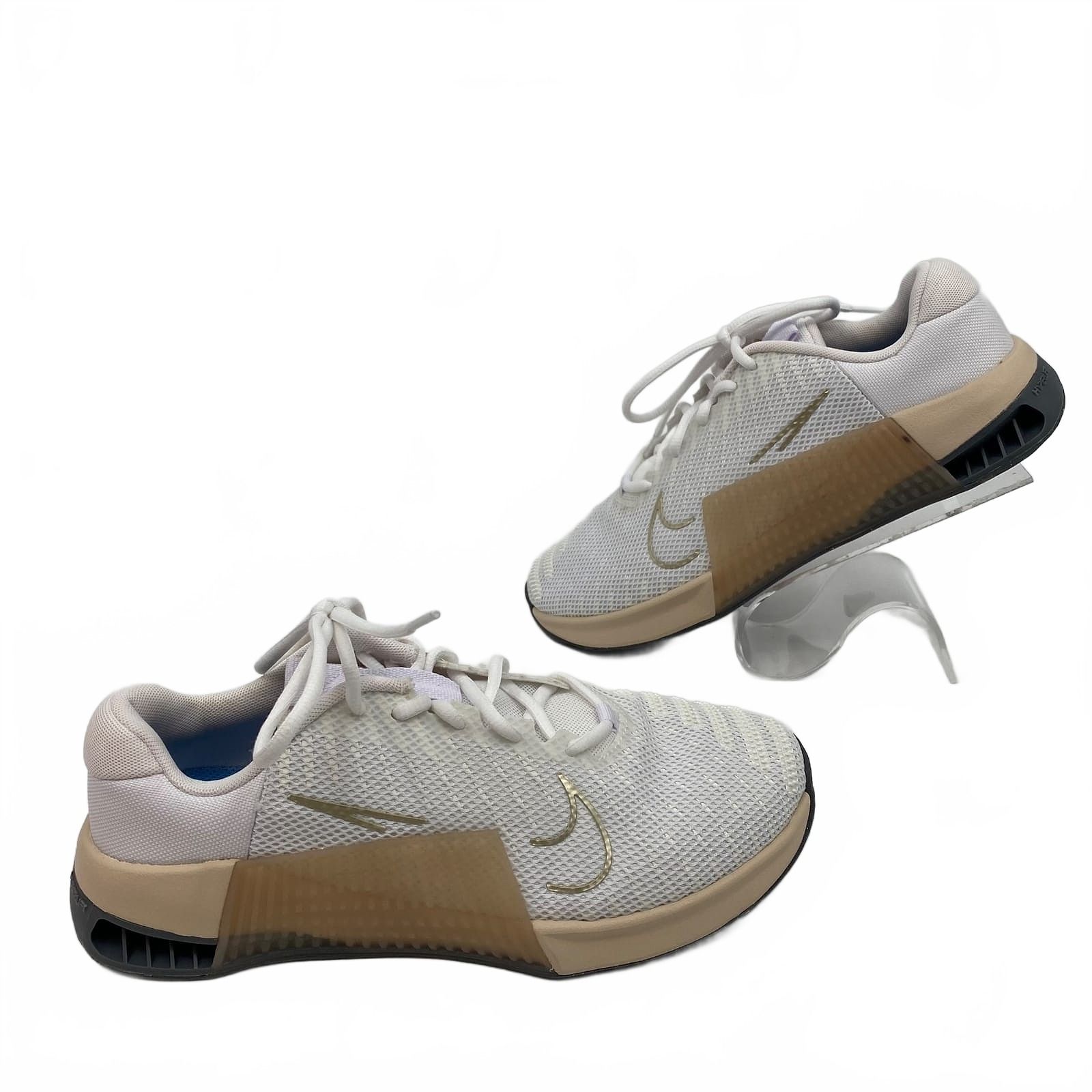 Nike White Gold Metcon 9 Women’s Sneakers