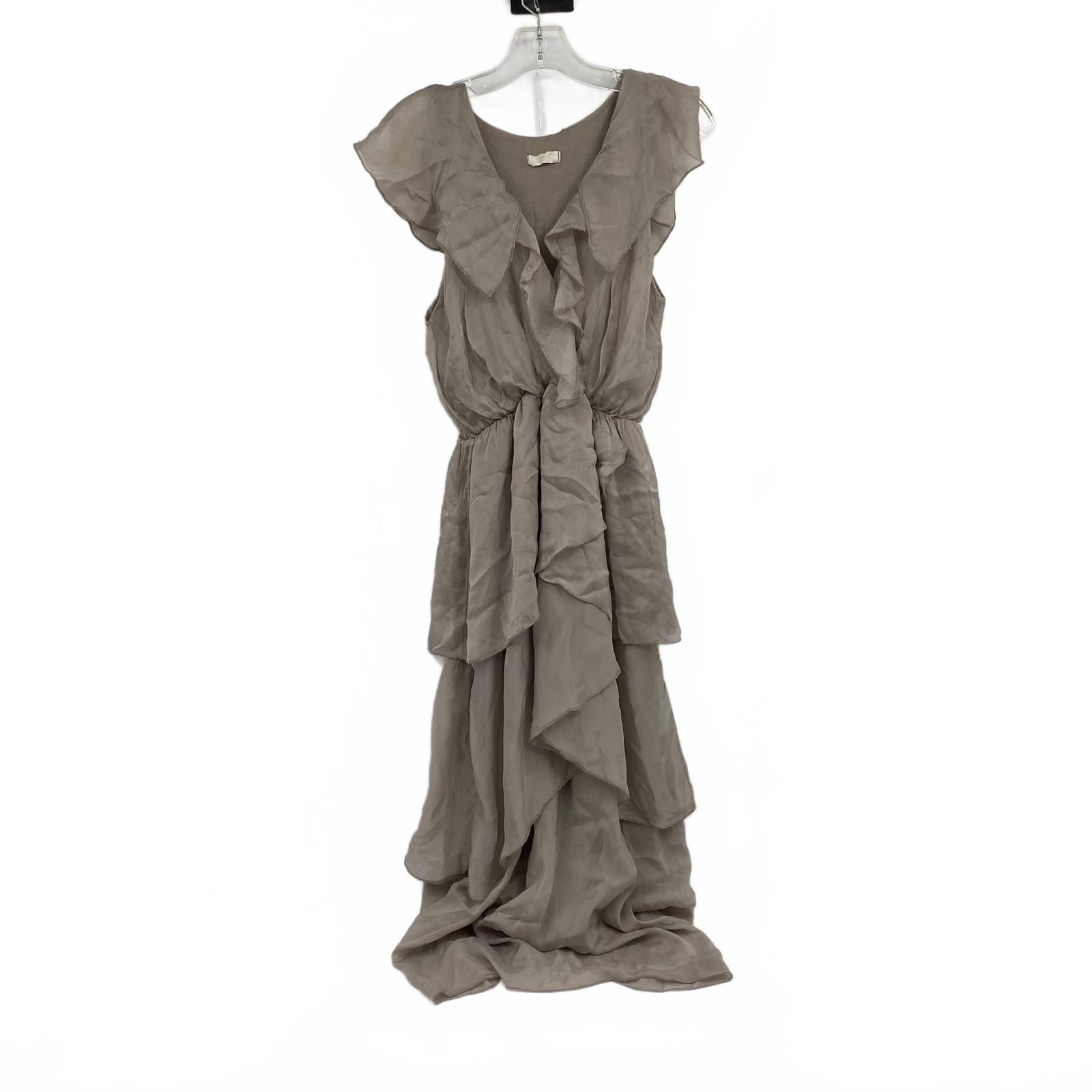 Scandal Gray Silk Maxi Dress