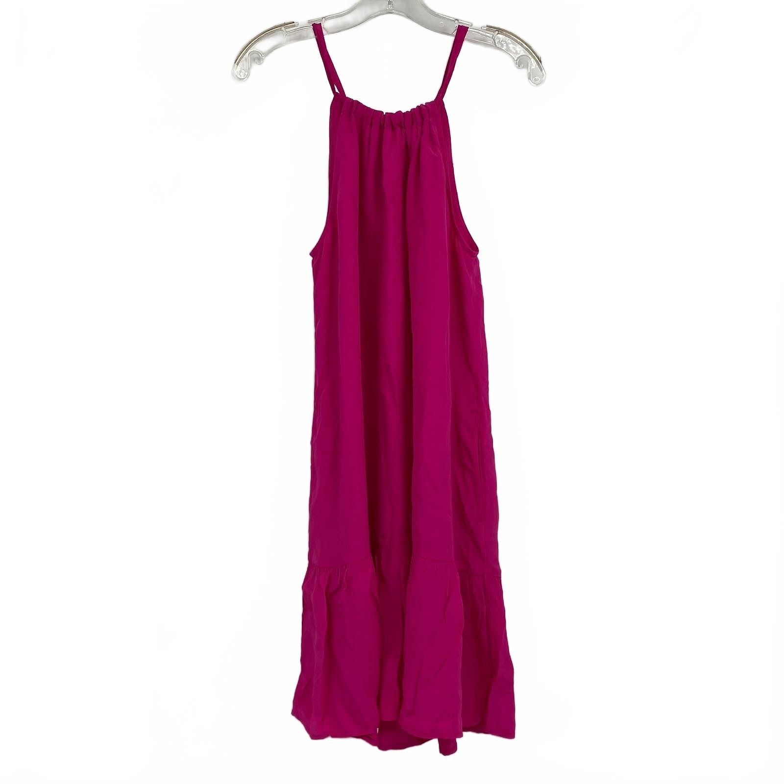 Tommy Bahama Pink Calypso Crepe Tier Mini Dress