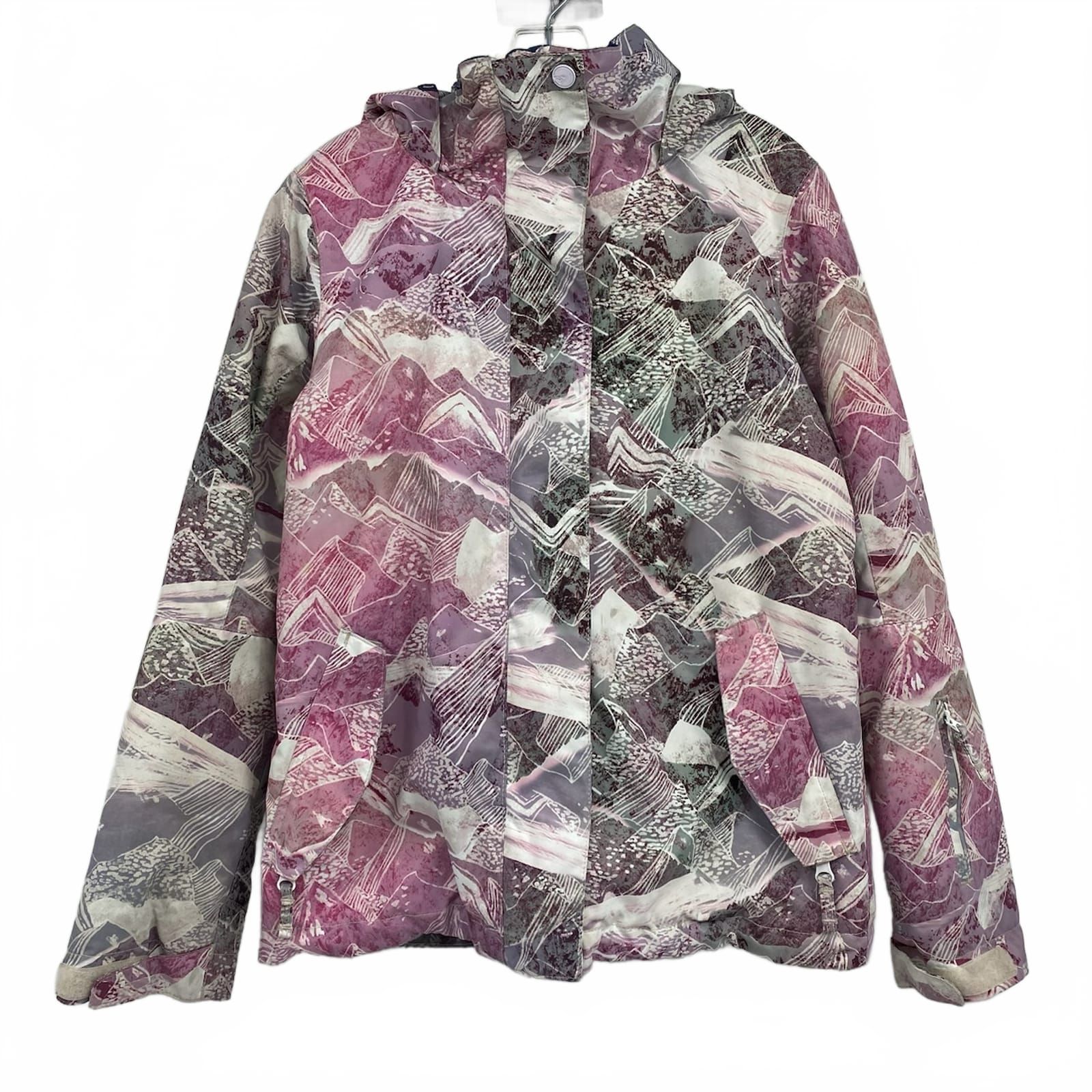 Roxy Purple White Mountain Print Winter Coat