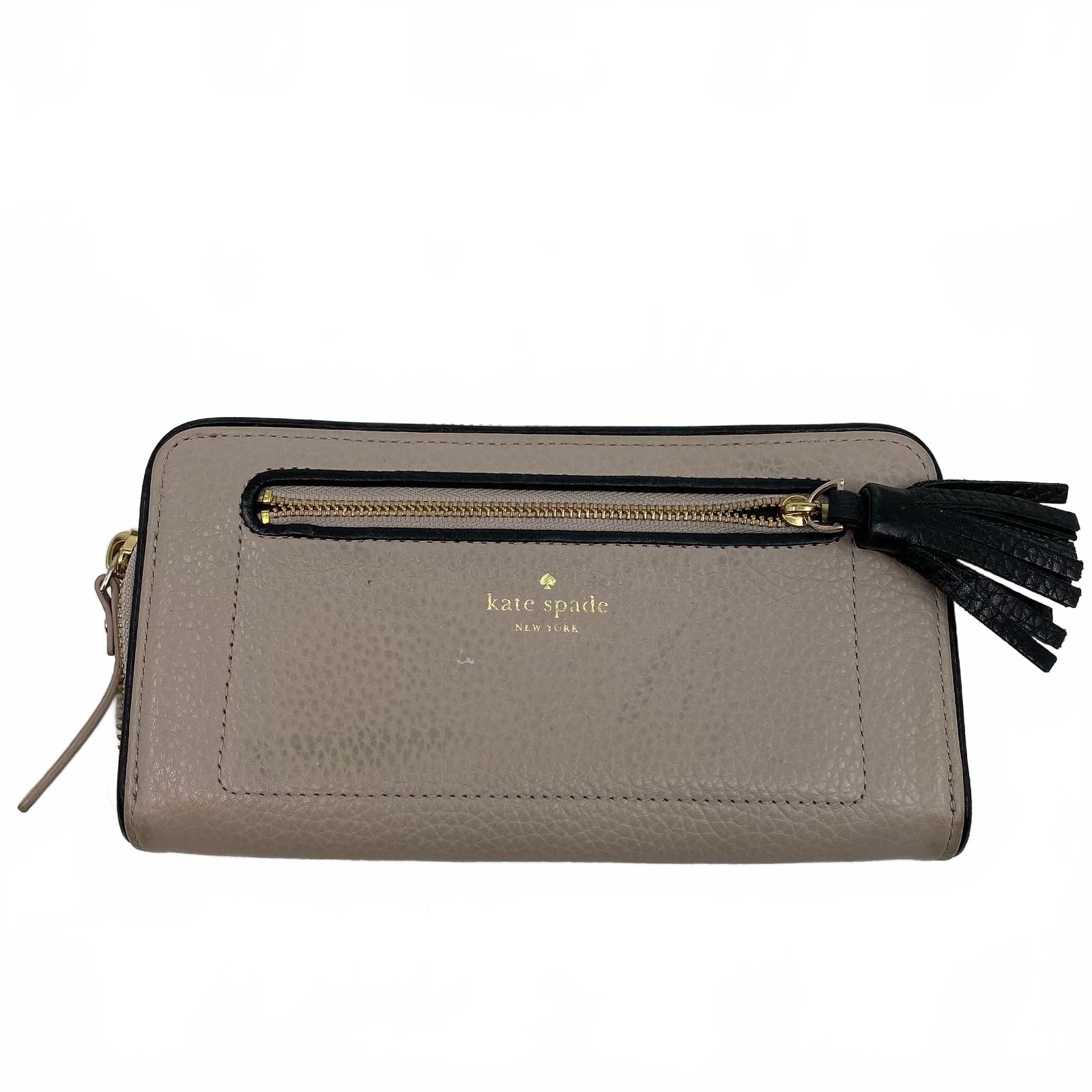 Kate Spade Taupe Leather Clutch