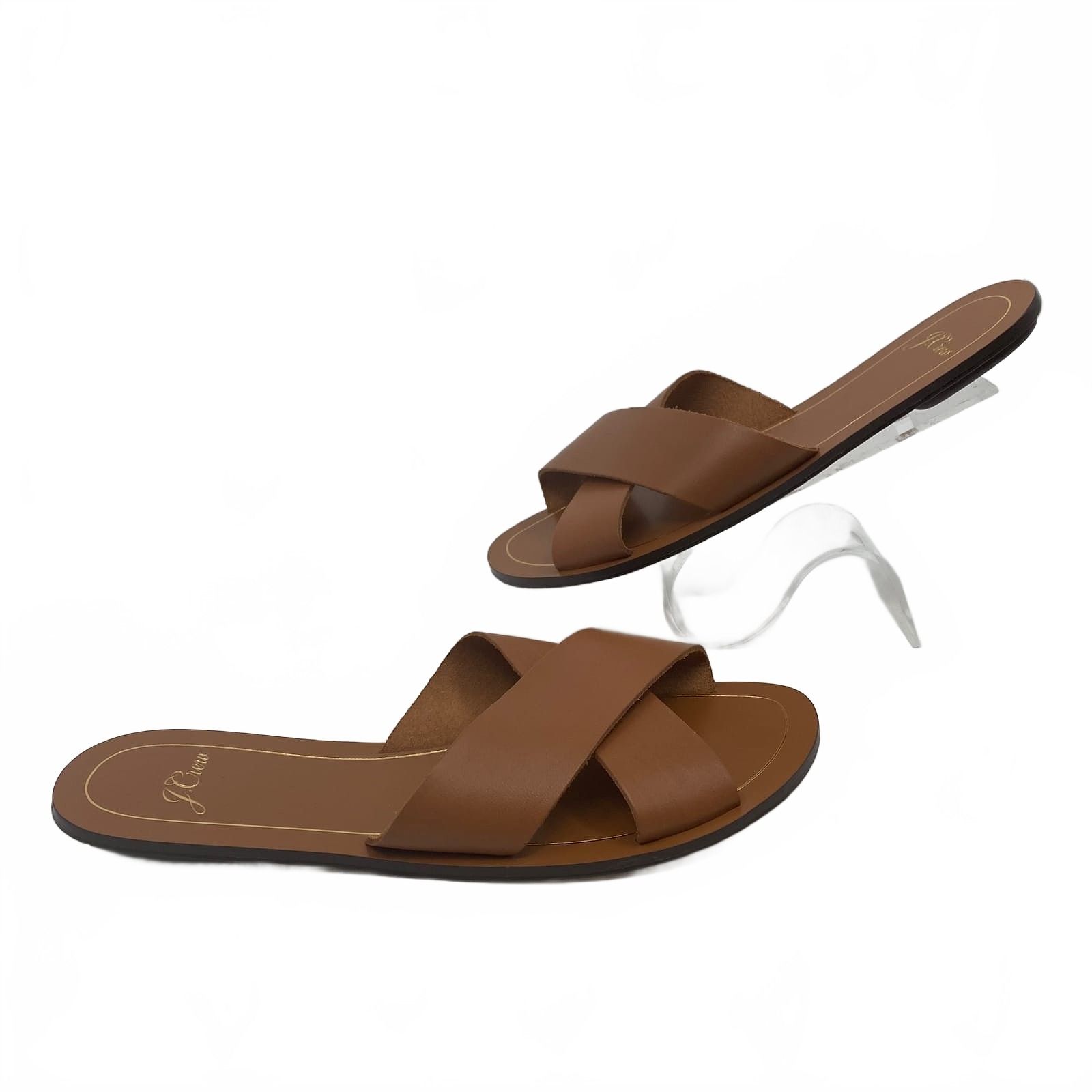 J. Crew Brown Slip-On Sandals