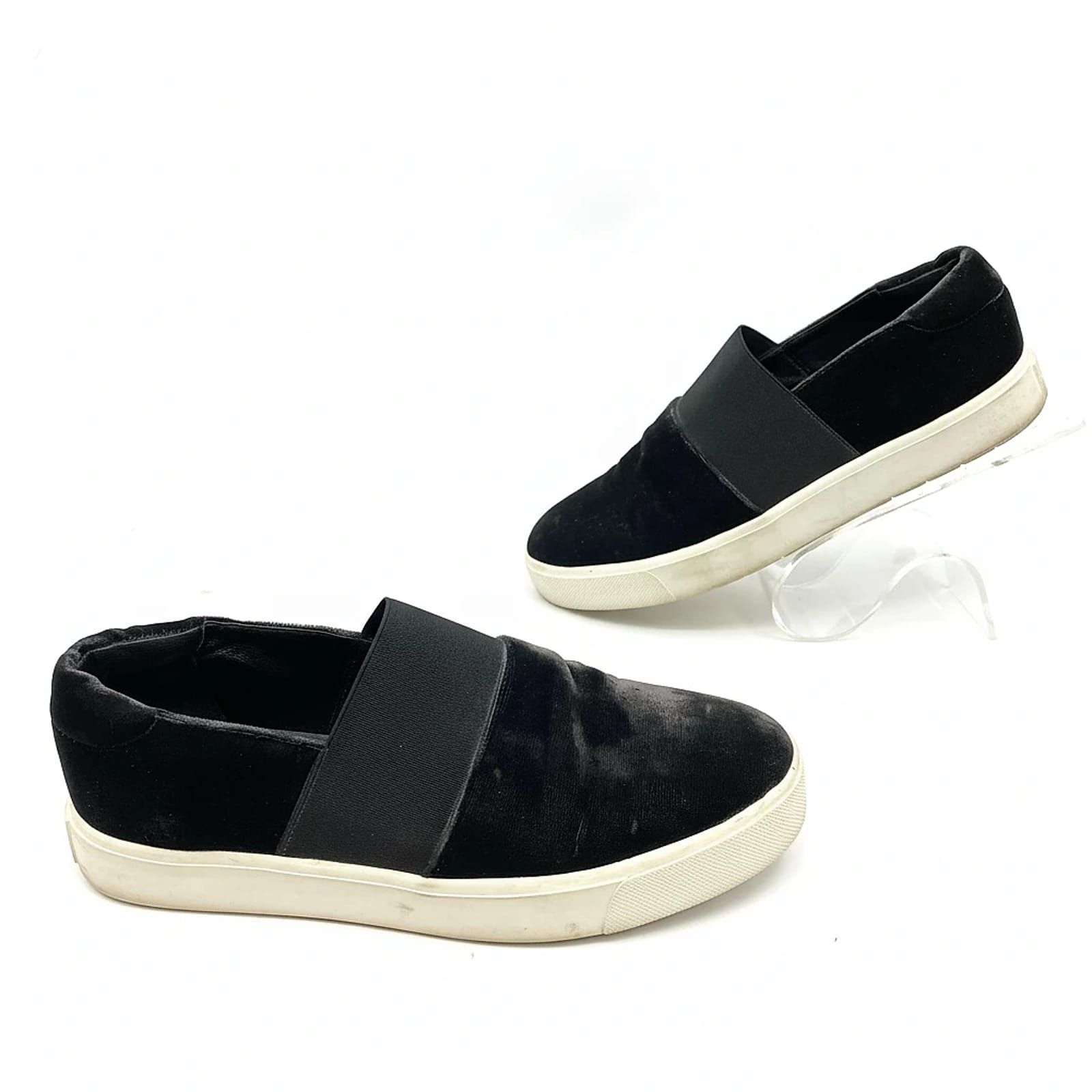 Vince Velvet Slip On Gray Sneakers