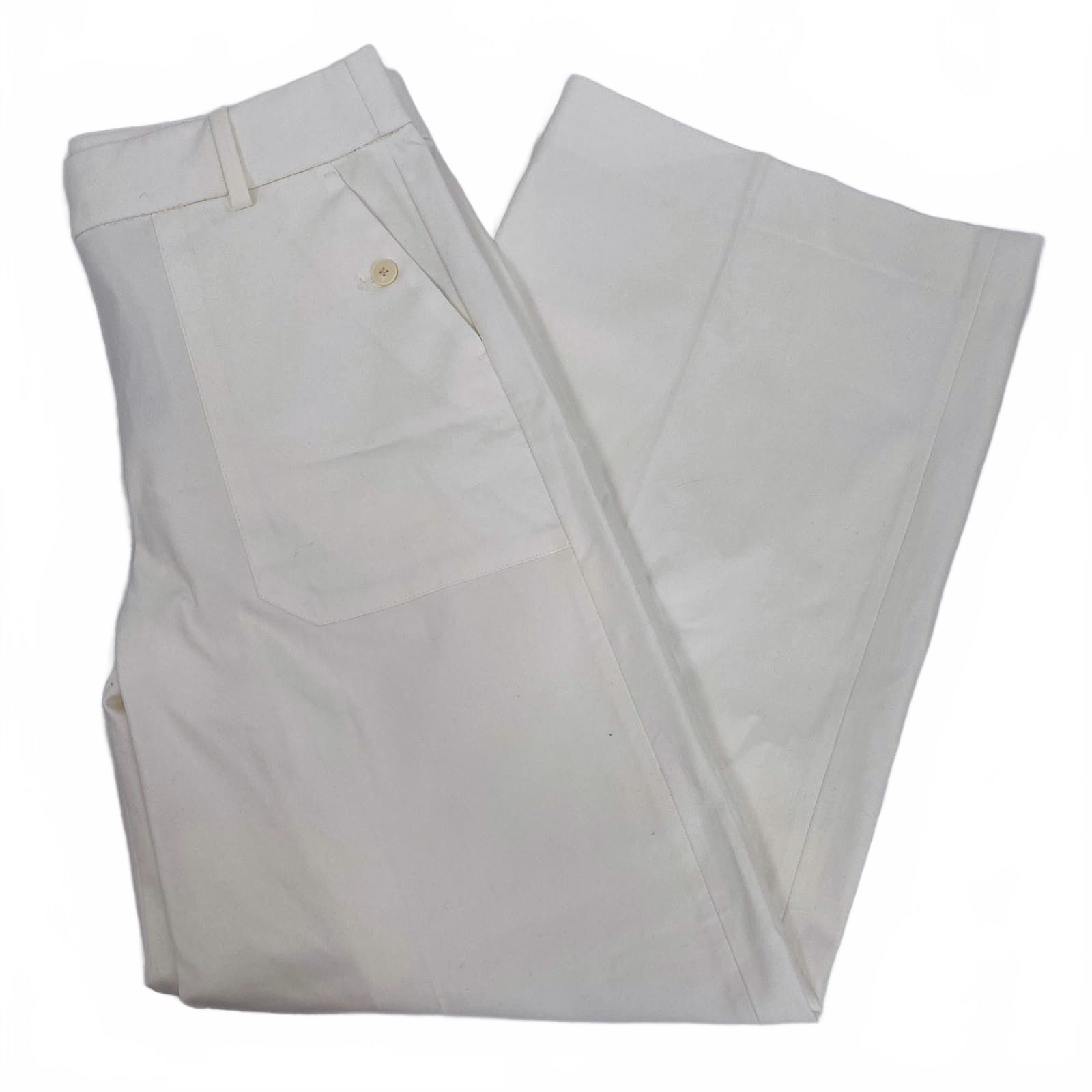 J. Crew Cream Wide-Leg Trousers