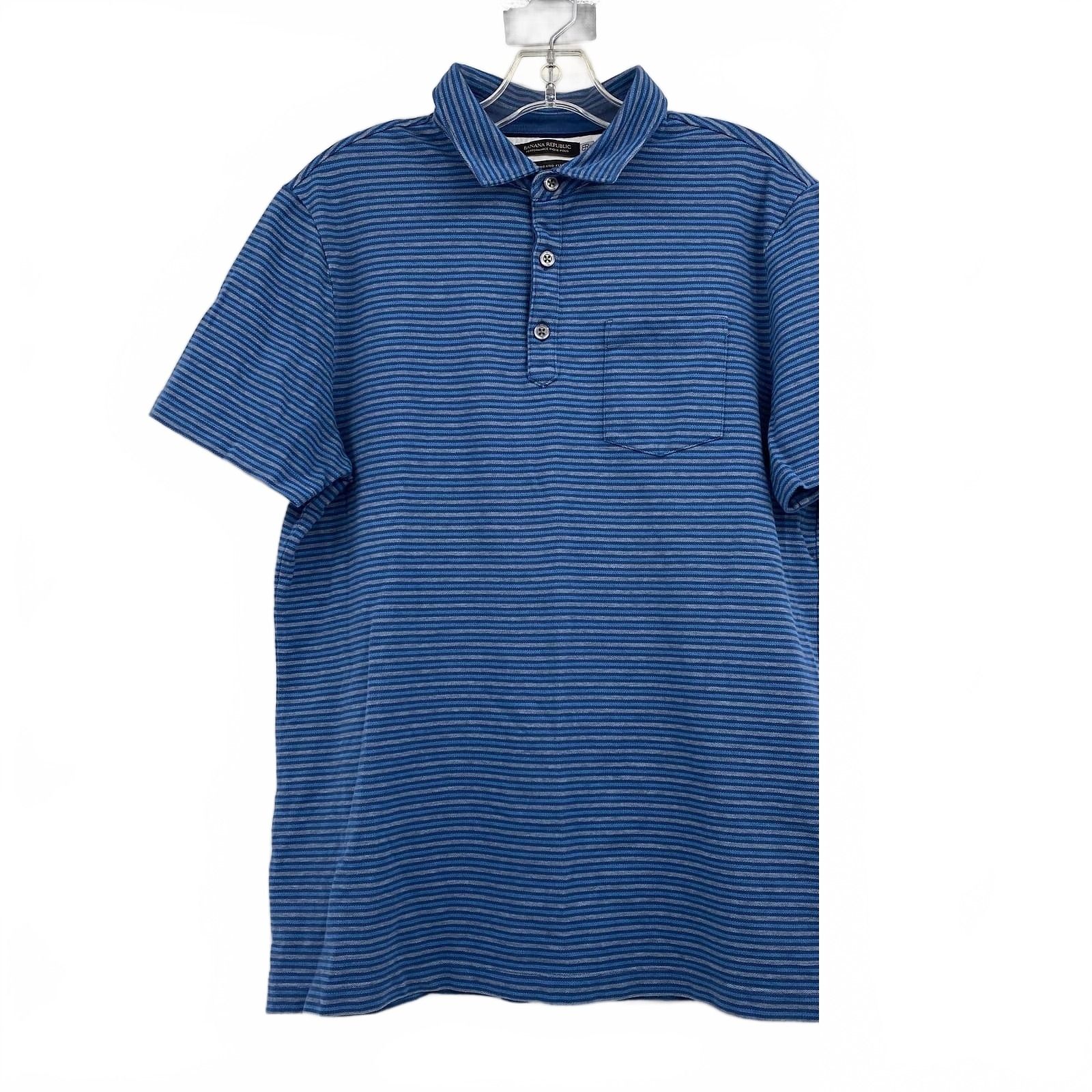 Banana Republic Blue Striped Polo