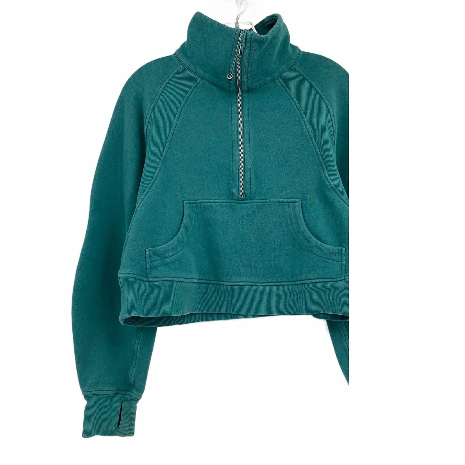lululemon athletica Green Sweatshirt Scuba Half-Zip Pullover