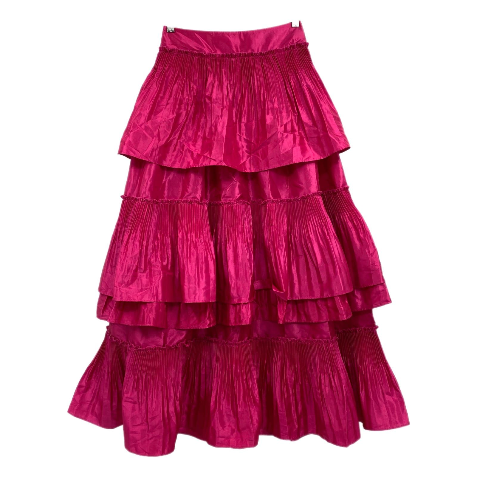 Mare Mare Pink Ruffled Maxi Skirt