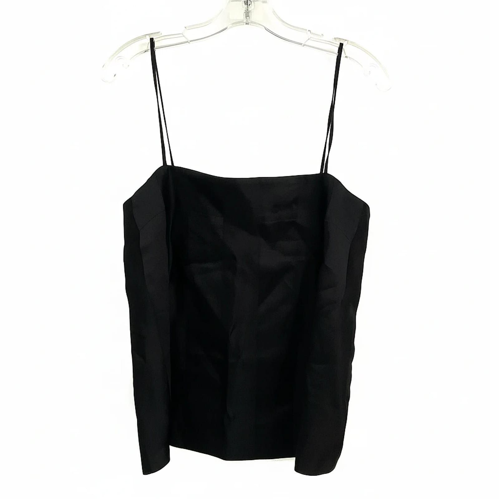 Jenni Kayne Black Margot Cami Linen-Viscose Tank