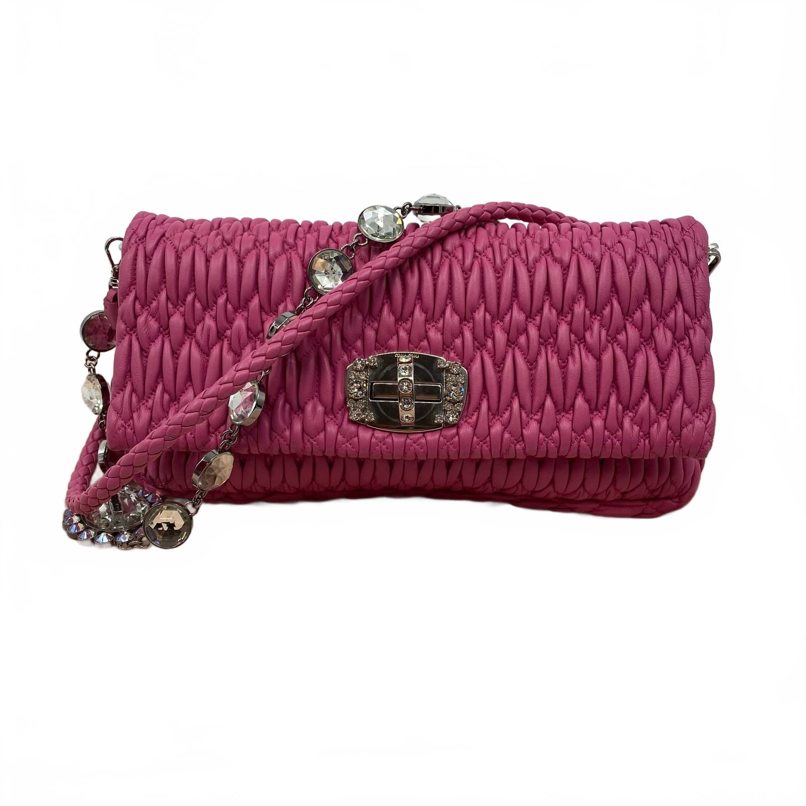 Miu Miu Pink Leather Shoulder Bag
