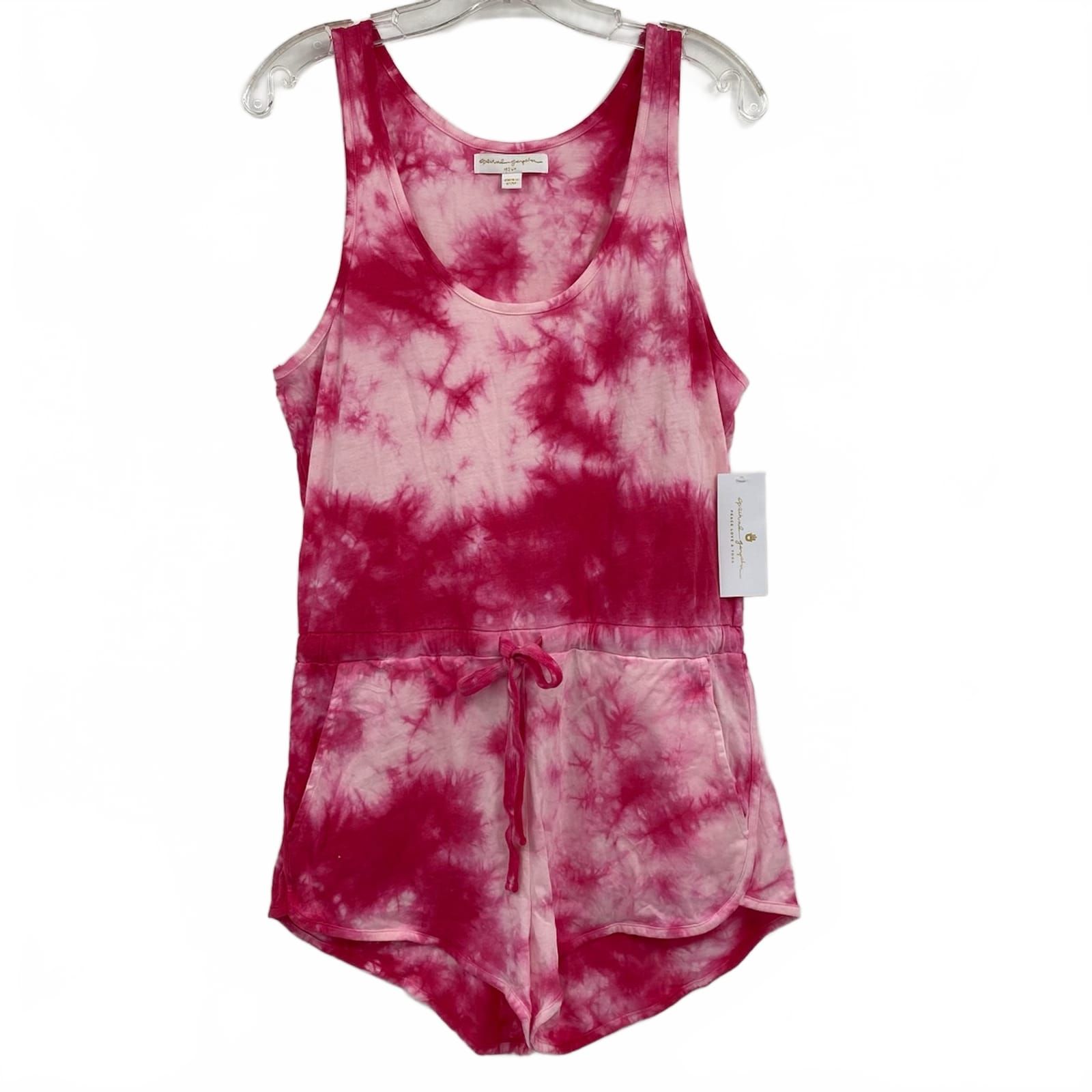 Spiritual Gangster Pink Tie Dye Tank Romper
