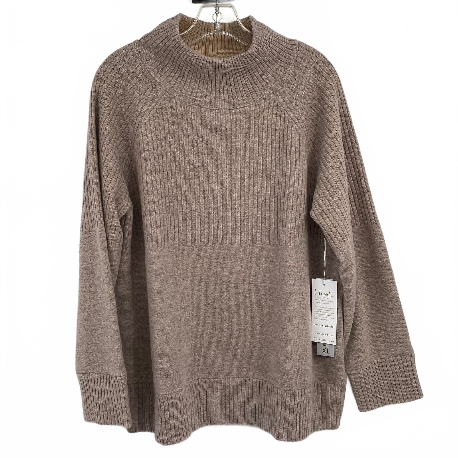 L Brown Crew Neck Sweater