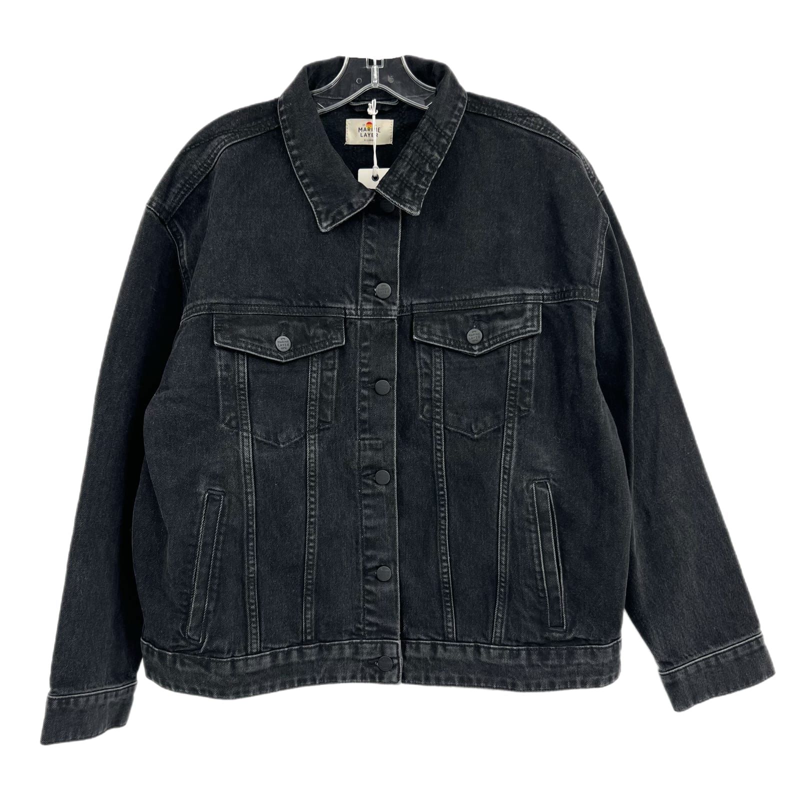 Marine Layer Black Button Denim Jacket