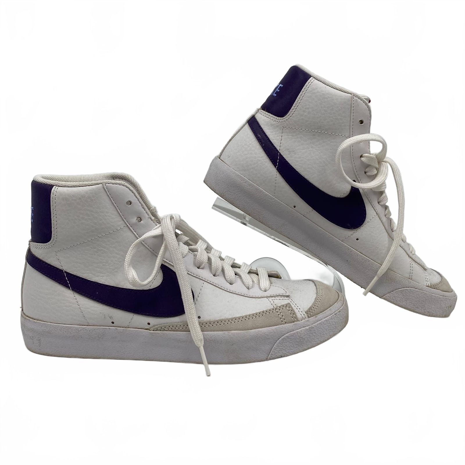 Nike White Purple Blazer Mid ‘77 Sneakers