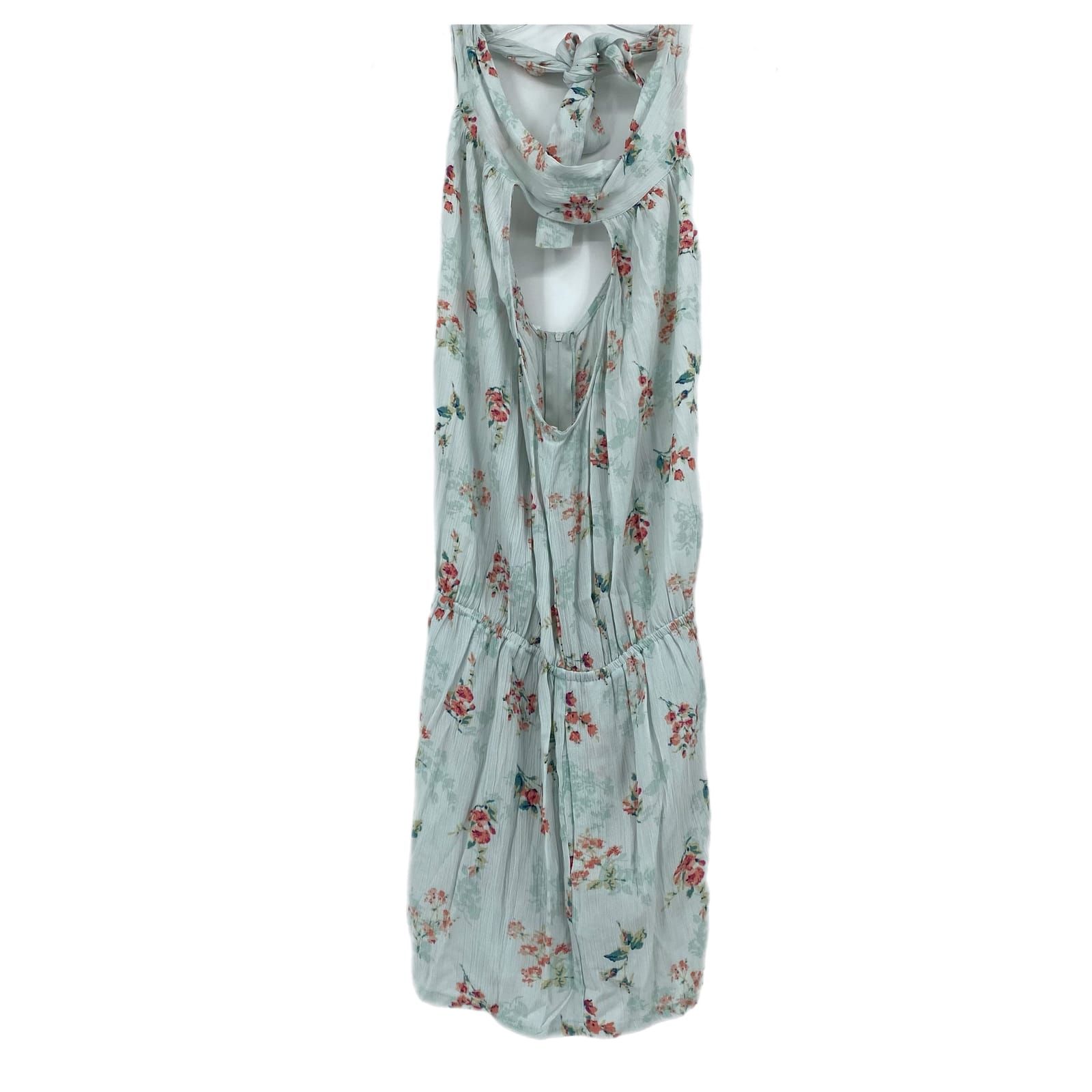 Mimi Chica Blue & Pink Floral Halter Sundress