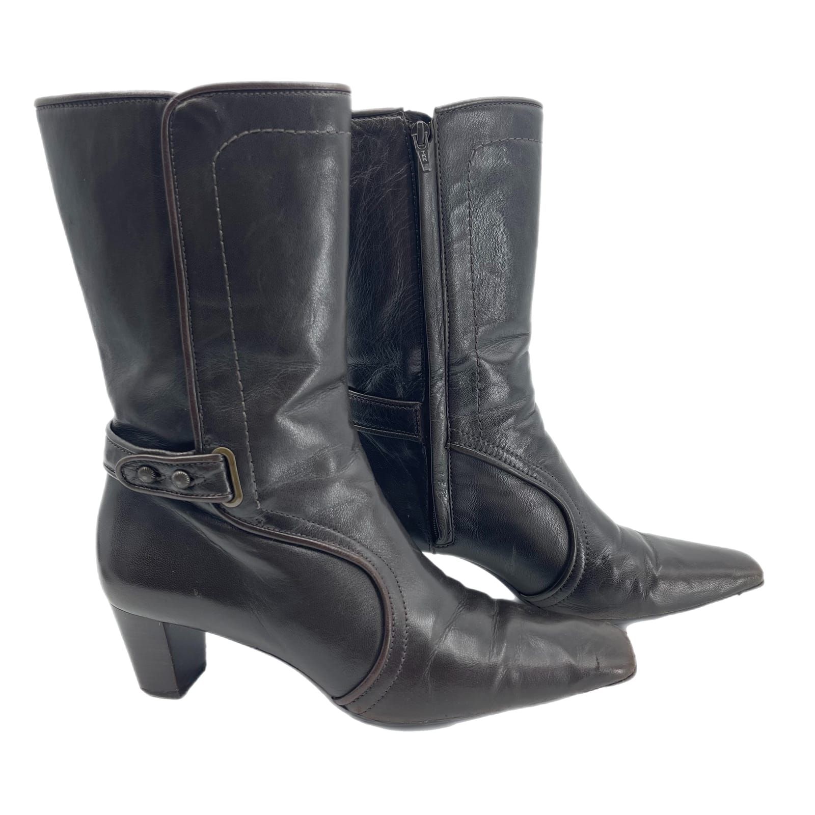 Cole Haan Brown Leather Heeled Boots