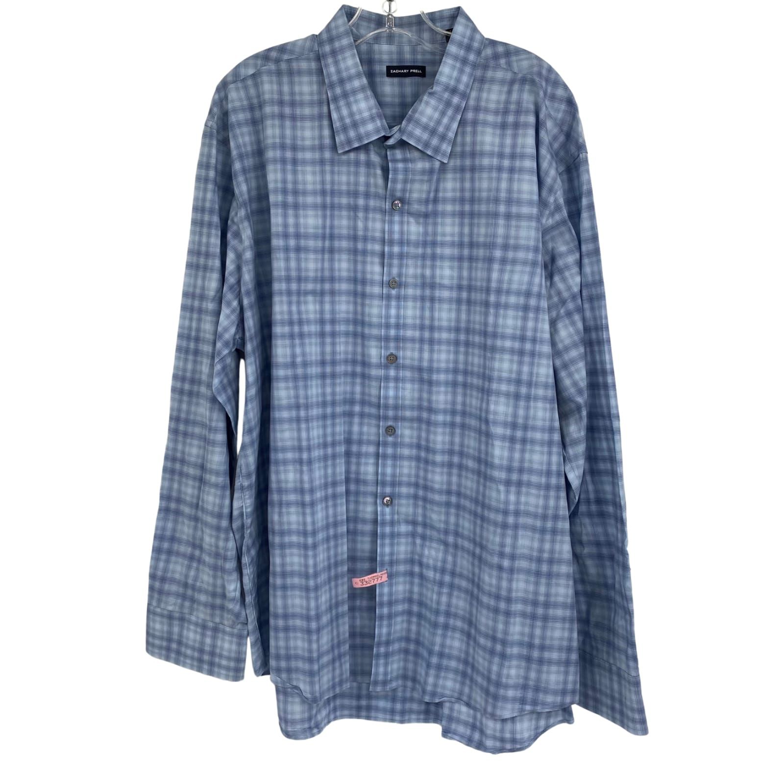 Zachary Prell Blue Plaid Button-Up Shirt