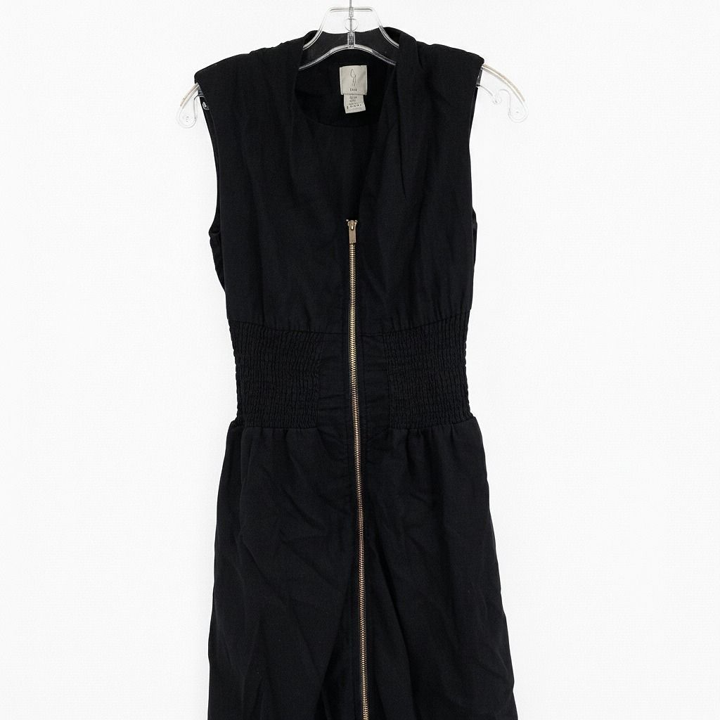Joie Zip Up Black Maxi Dress