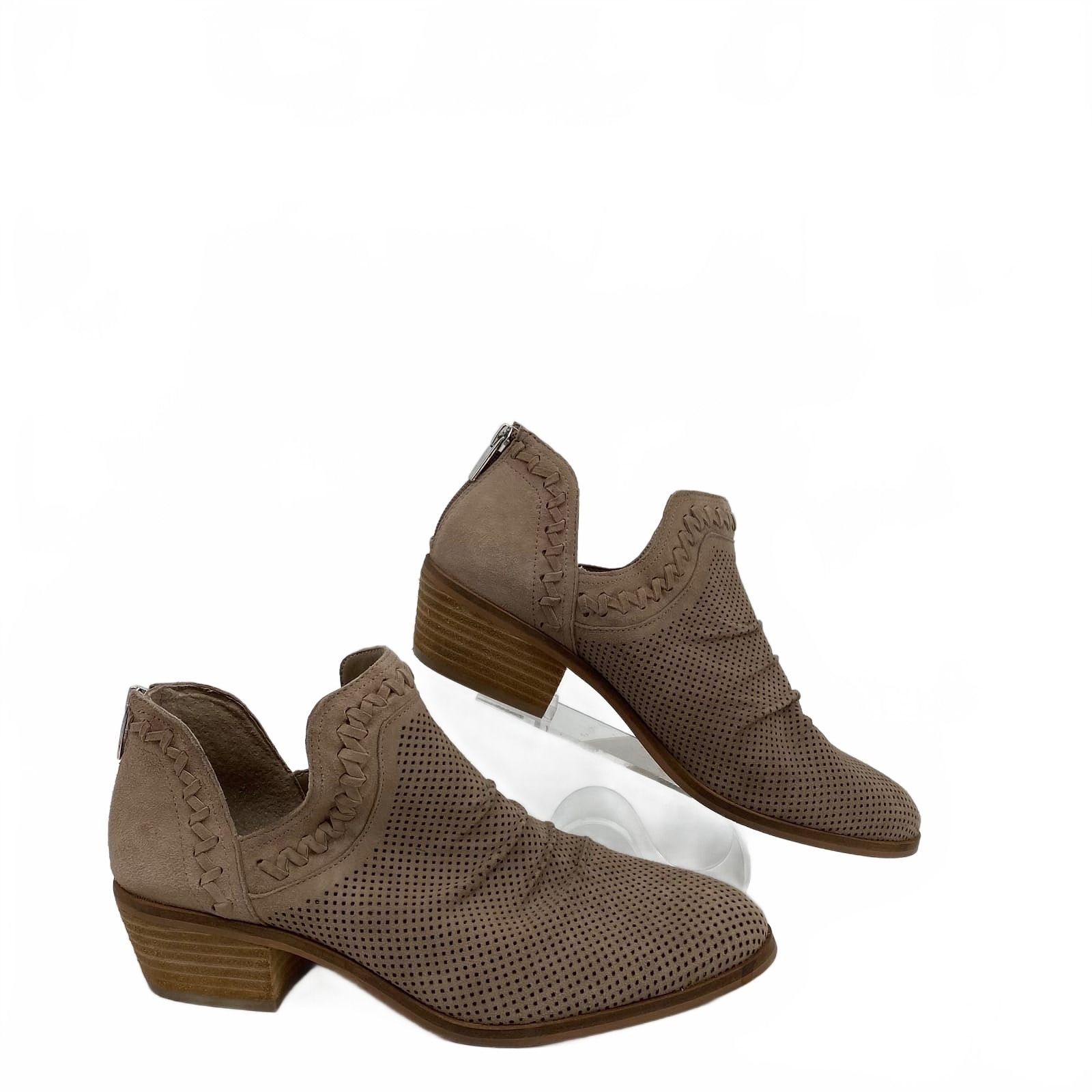 Vince Camuto Taupe Leather Ankle Boots