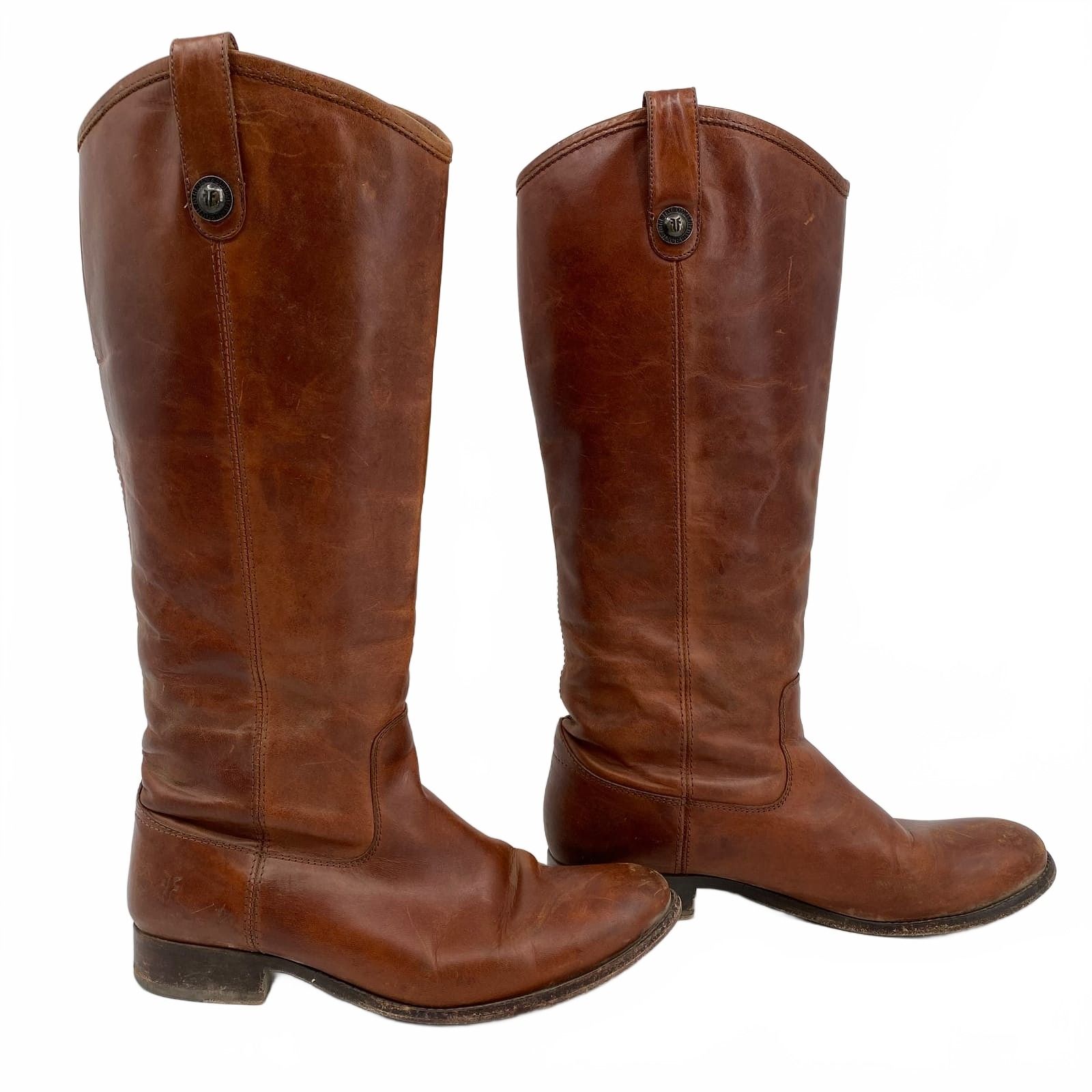 Frye Brown Melissa Leather Knee-High Boots
